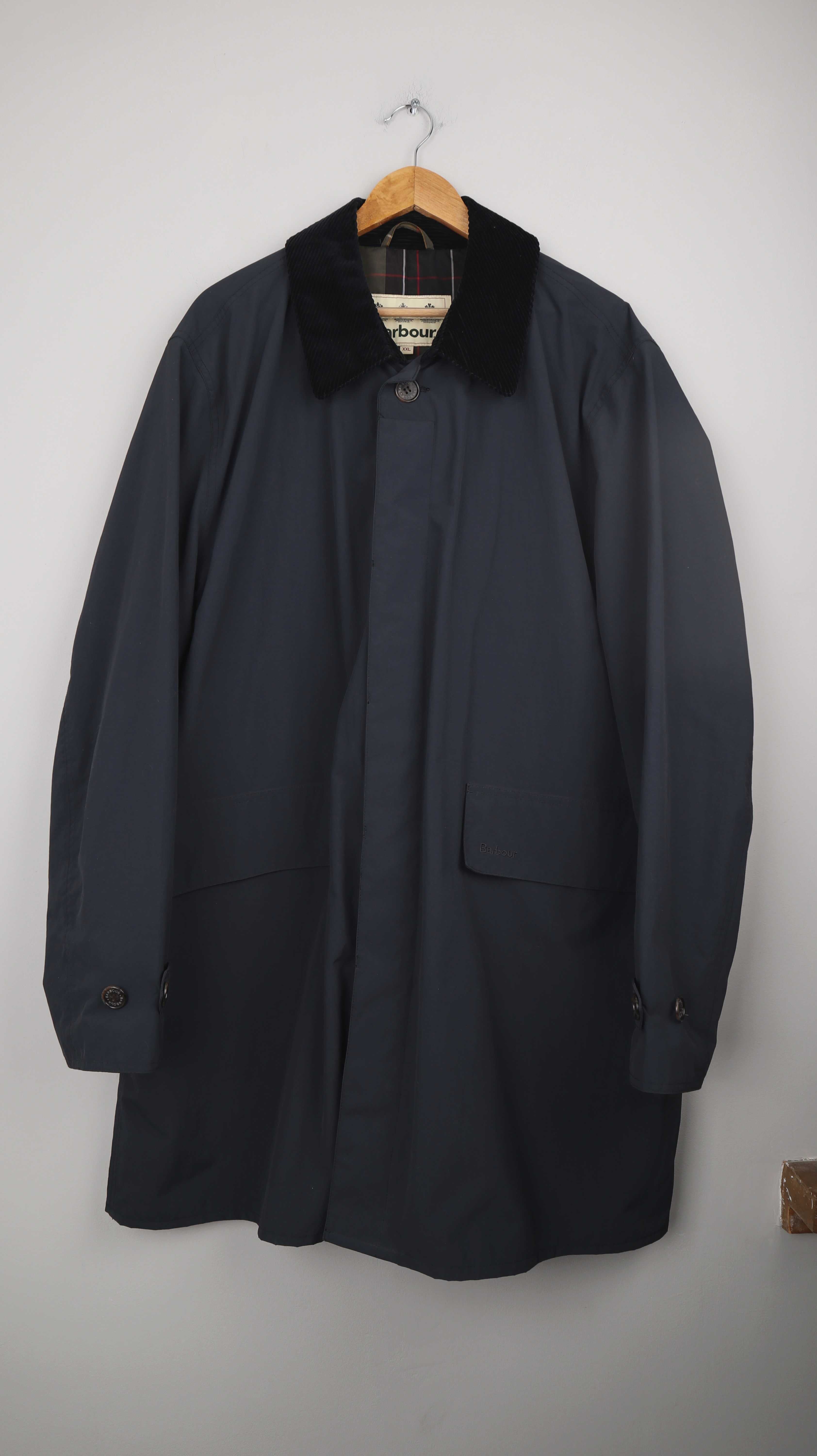 Barbour Jacke Mantel Blau Navy Dunkelblau XXL wasserfest Regenmantel