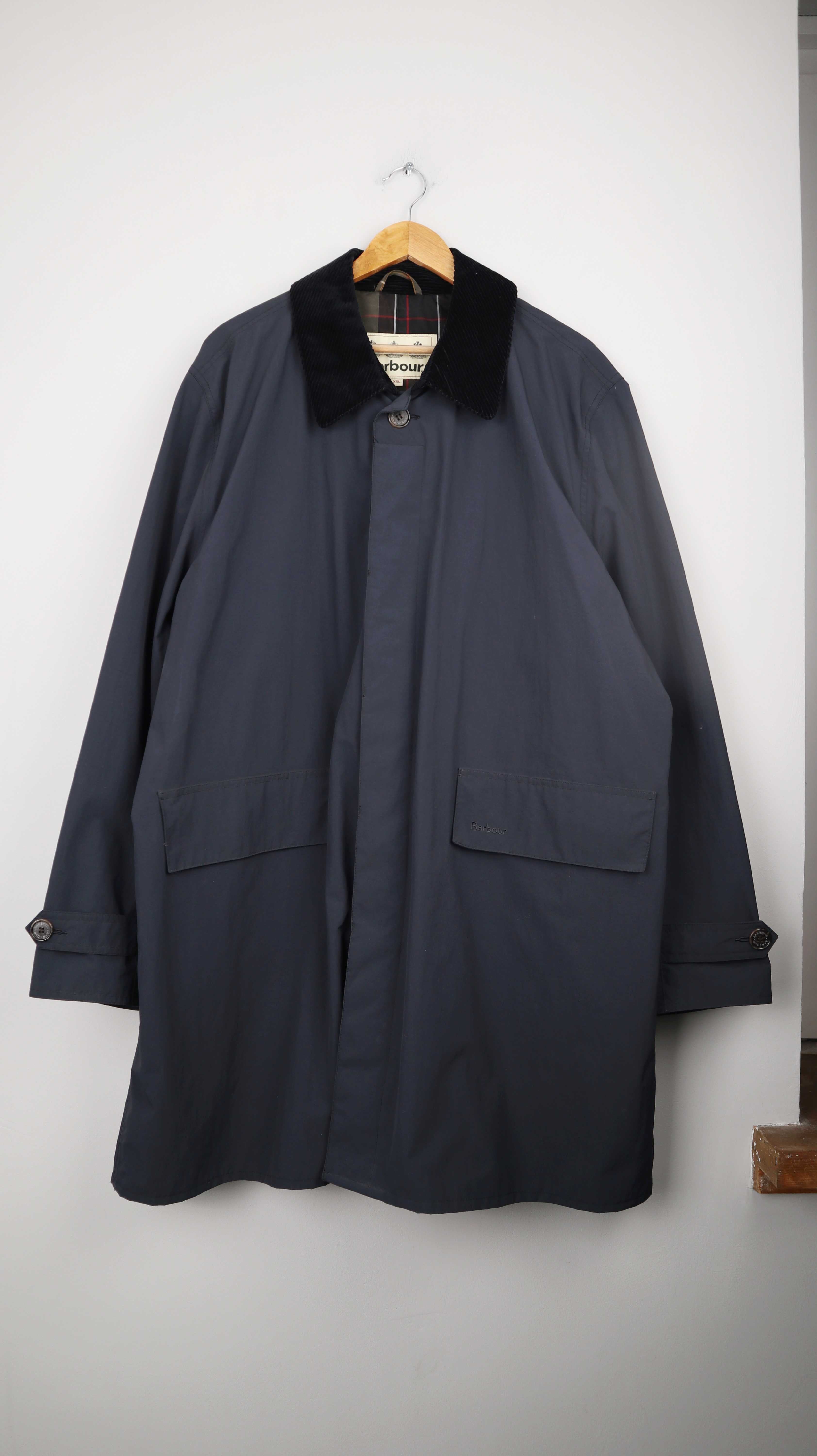 Barbour Jacke Mantel Blau Navy Dunkelblau XXL wasserfest Regenmantel