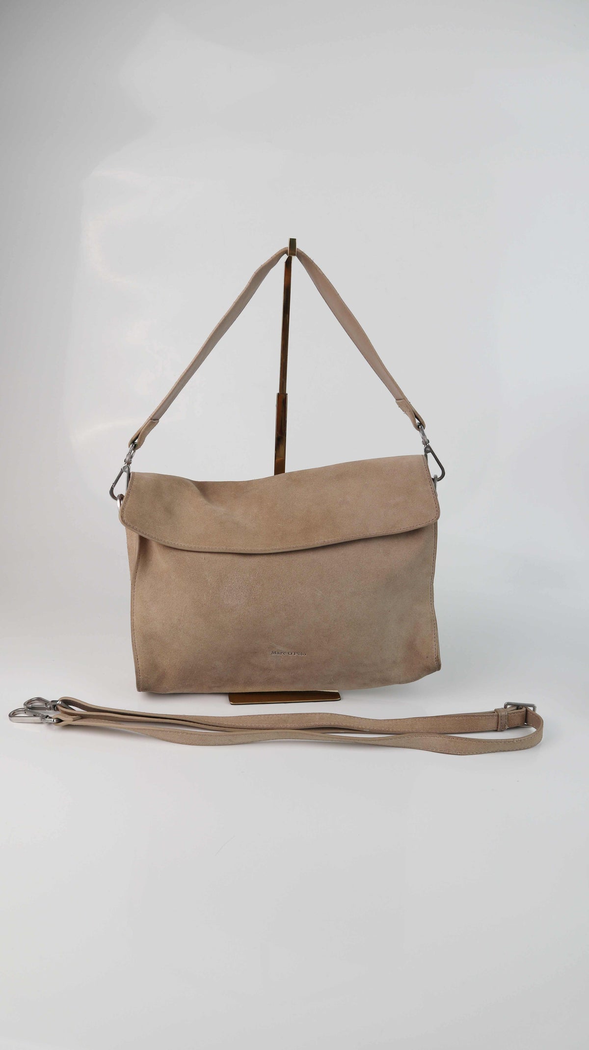 Marc O'Polo Tasche Wildleder braun Beige Ledertasche Schultertasche Crossbag