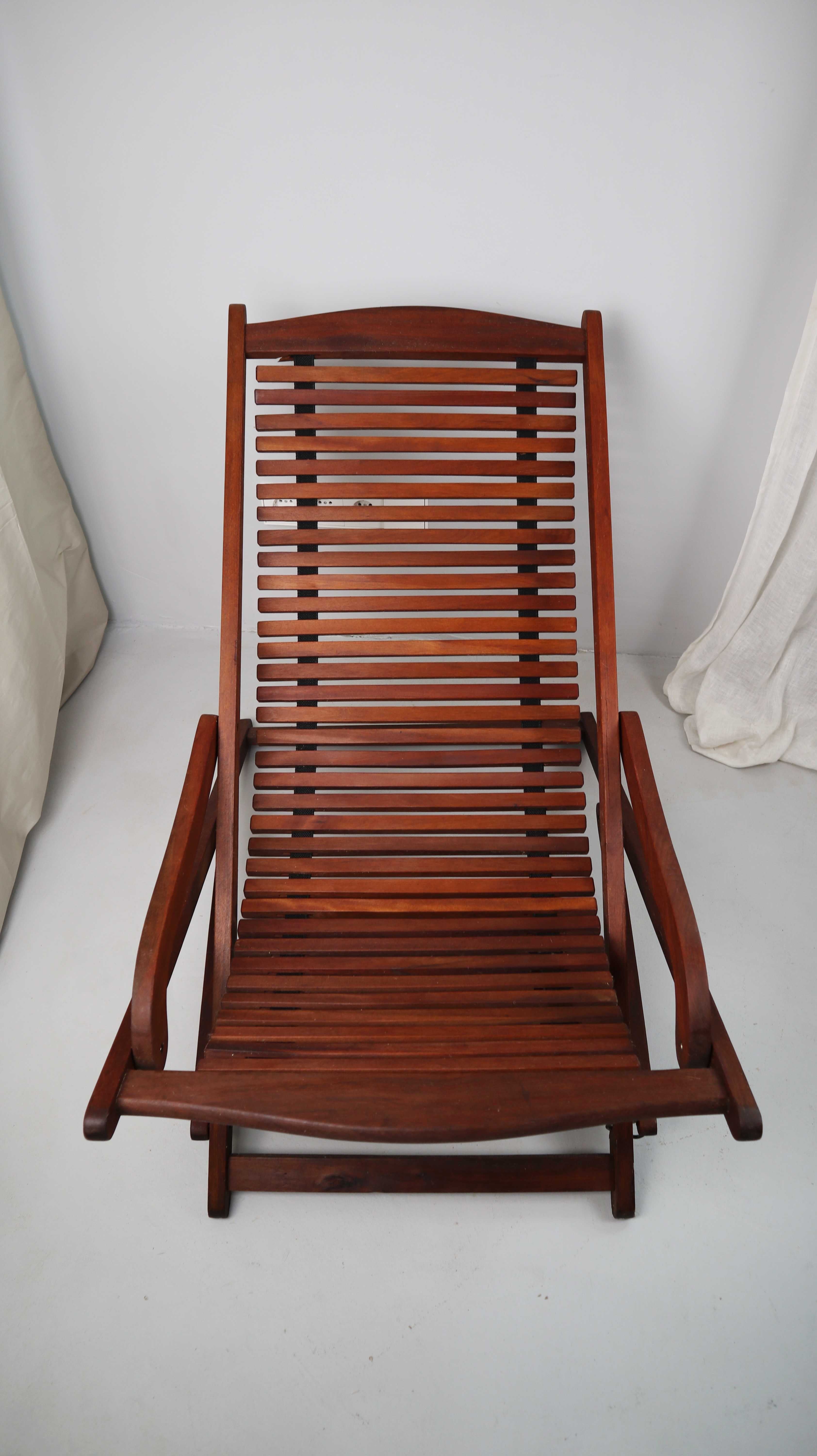 Liegestuhl Klappstuhl braun Holzstuhl Jutlandia Liege Holzliege Gartenliege