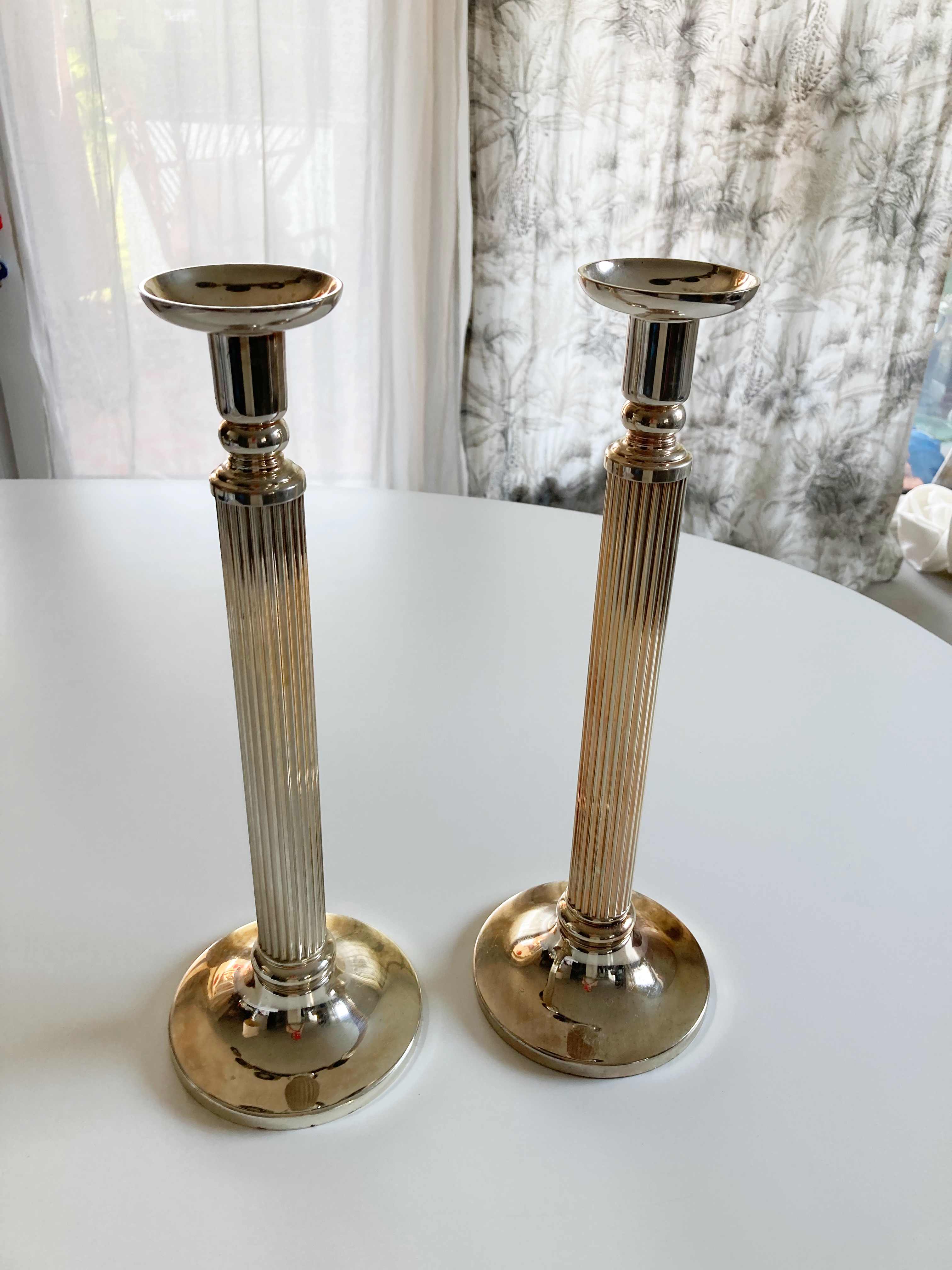 Kerzenleuchter Kerzenständer Silber versilbert Dekorationsleuchter – Handpicked pieces