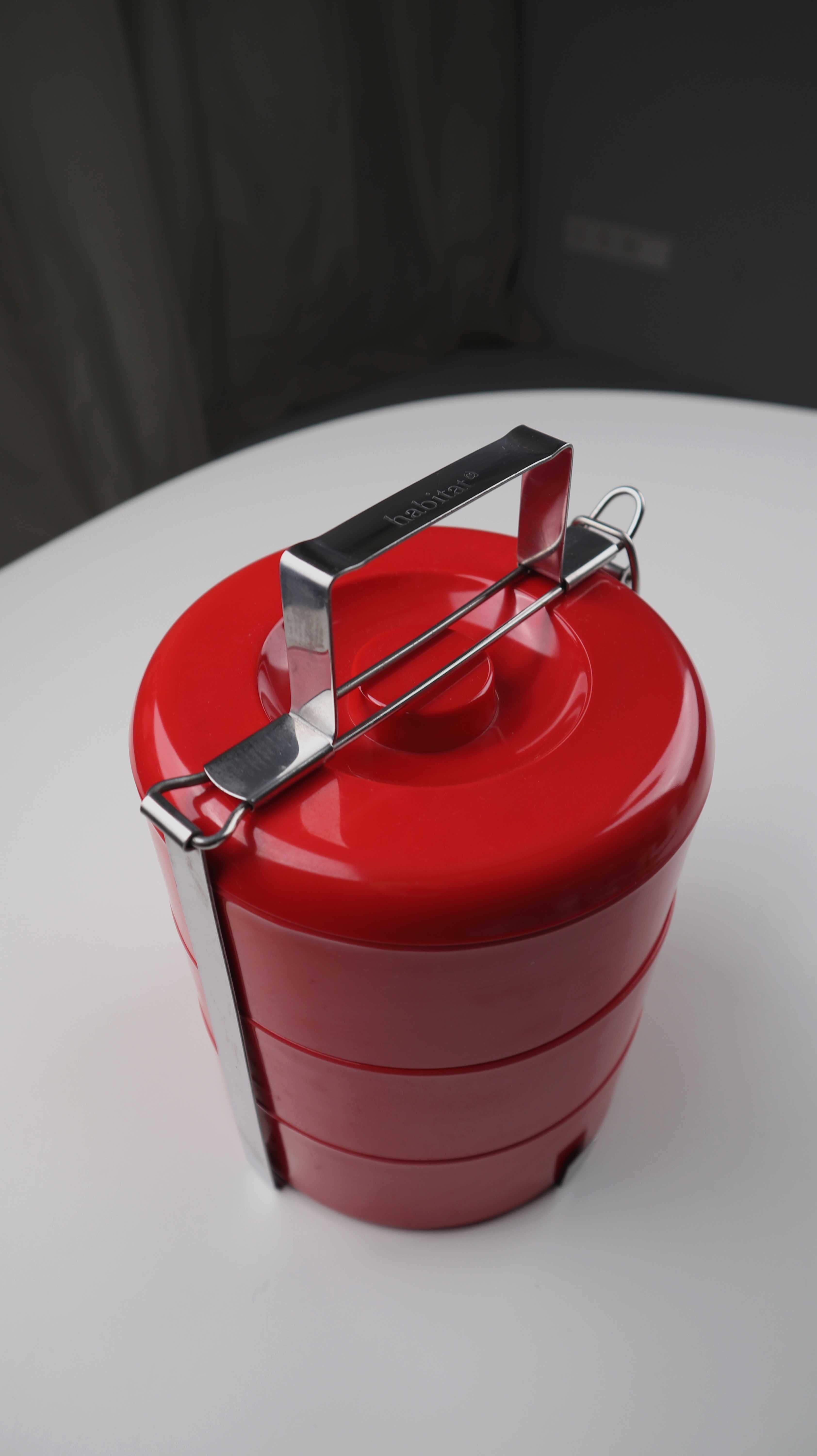 Habitat Lunchbox rot Stapelbar Brotbox Campingset Picnic Set