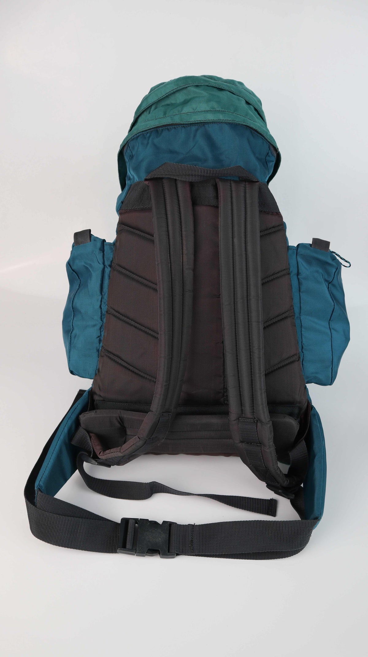 True vintage rucksack Wanderrucksack grün Petrol Nylon 90s