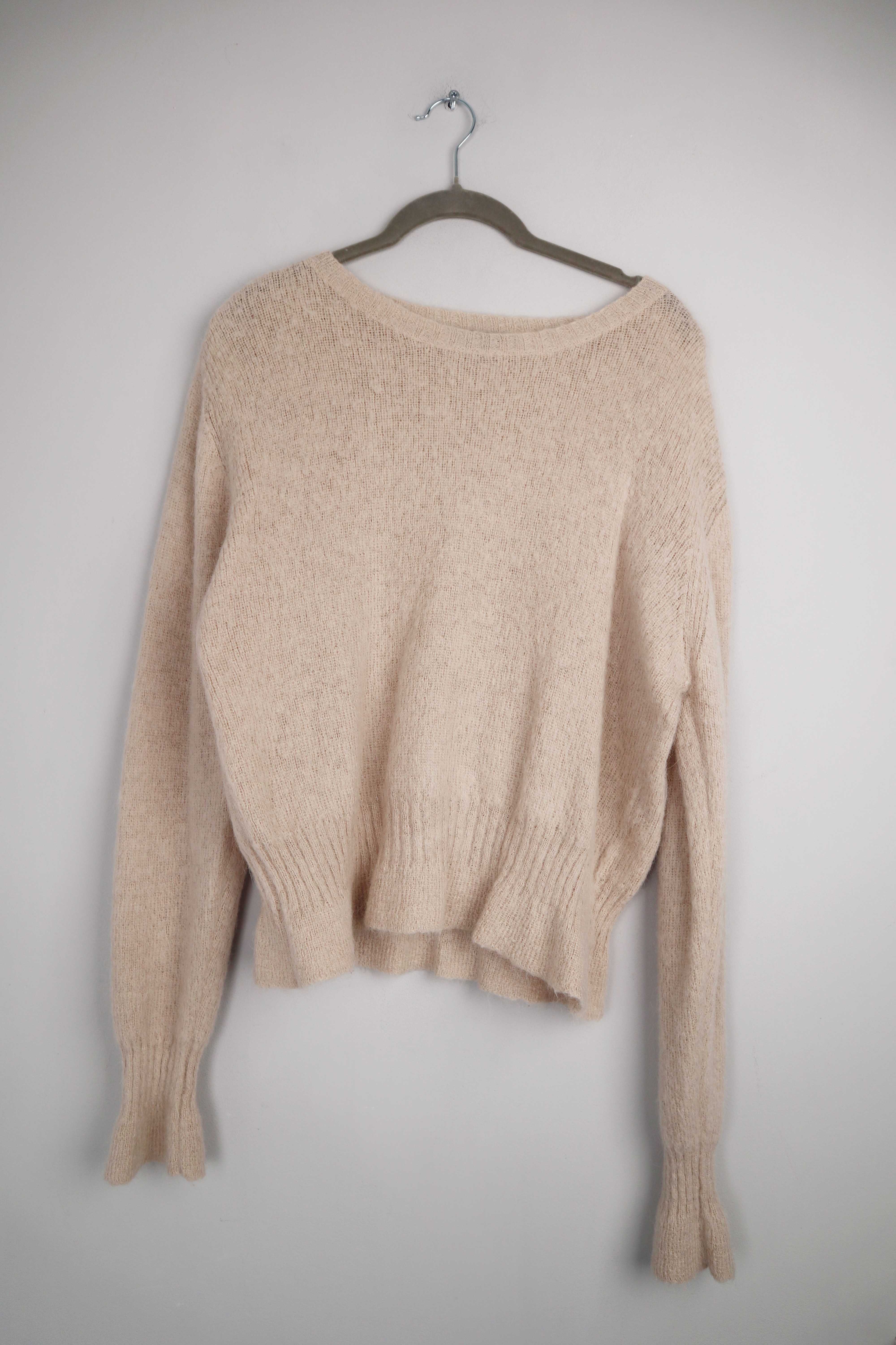Carin Wester Pullover Beige 36 S Mohair Wolle Strickpullover Sweater Design