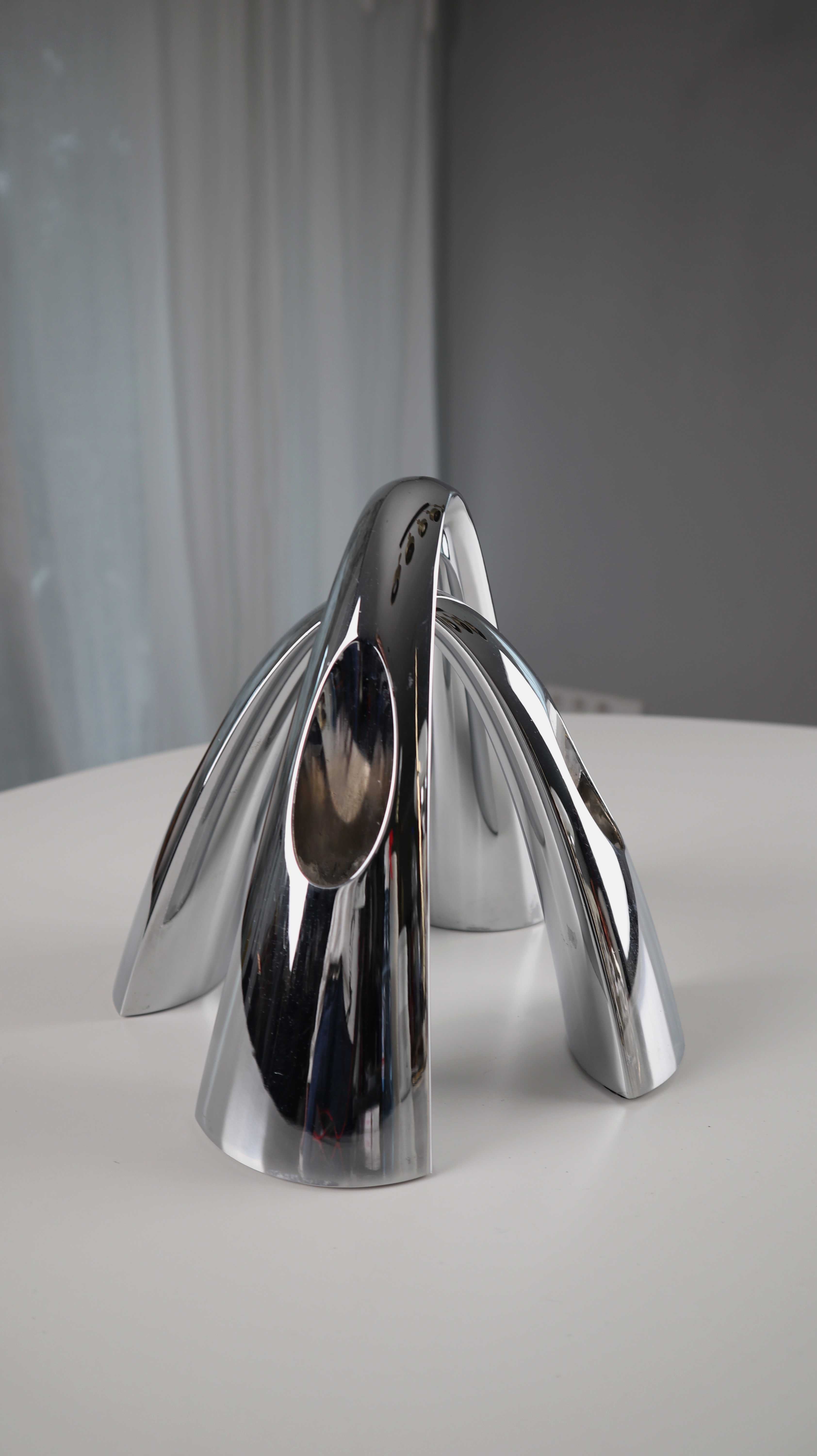 Stelton Kerzenständer Chrom Twilight Edelstahl Silber Halter