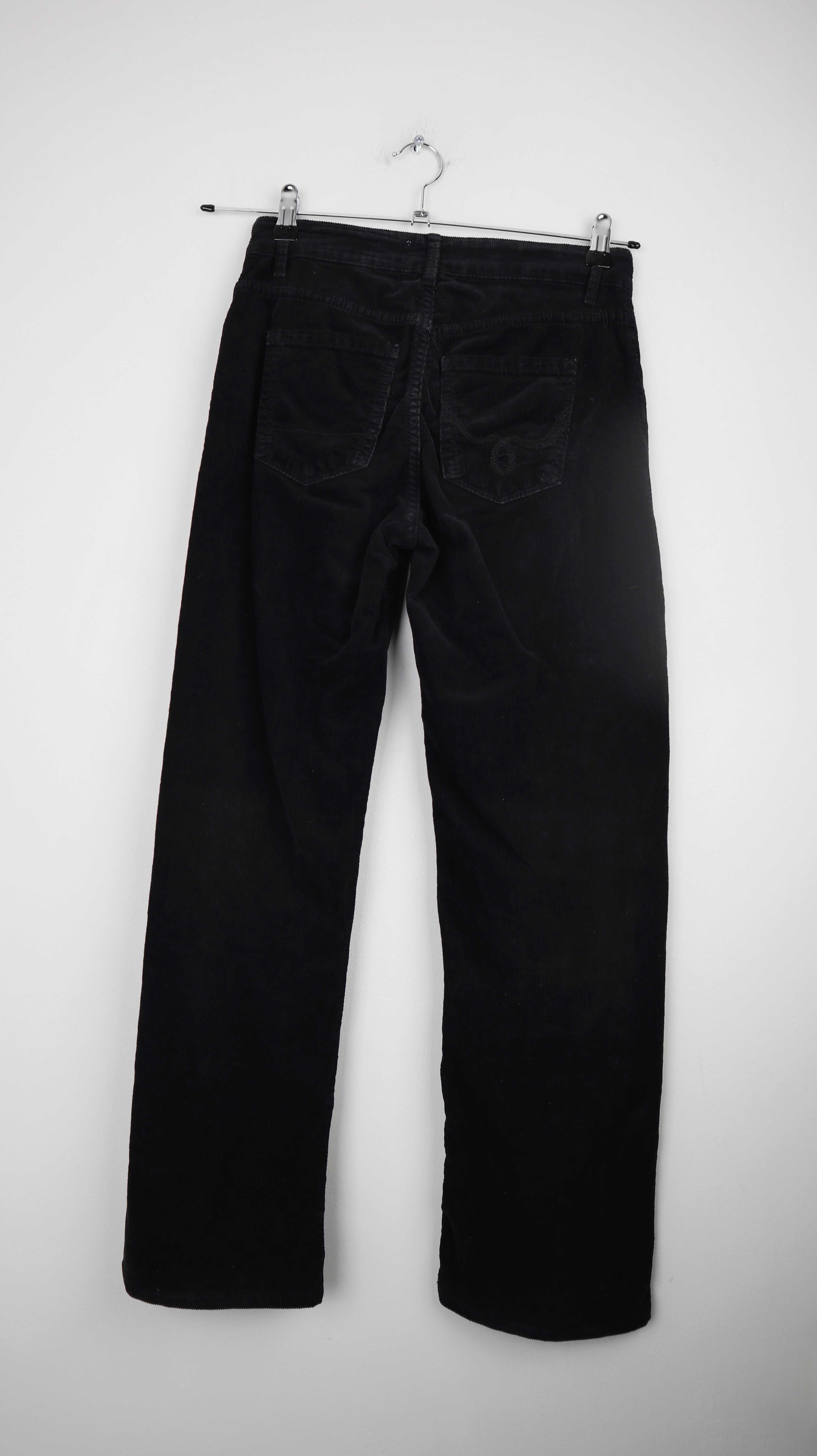 Closed Hose Cordhose schwarz straight leg Beverly Long 36 S