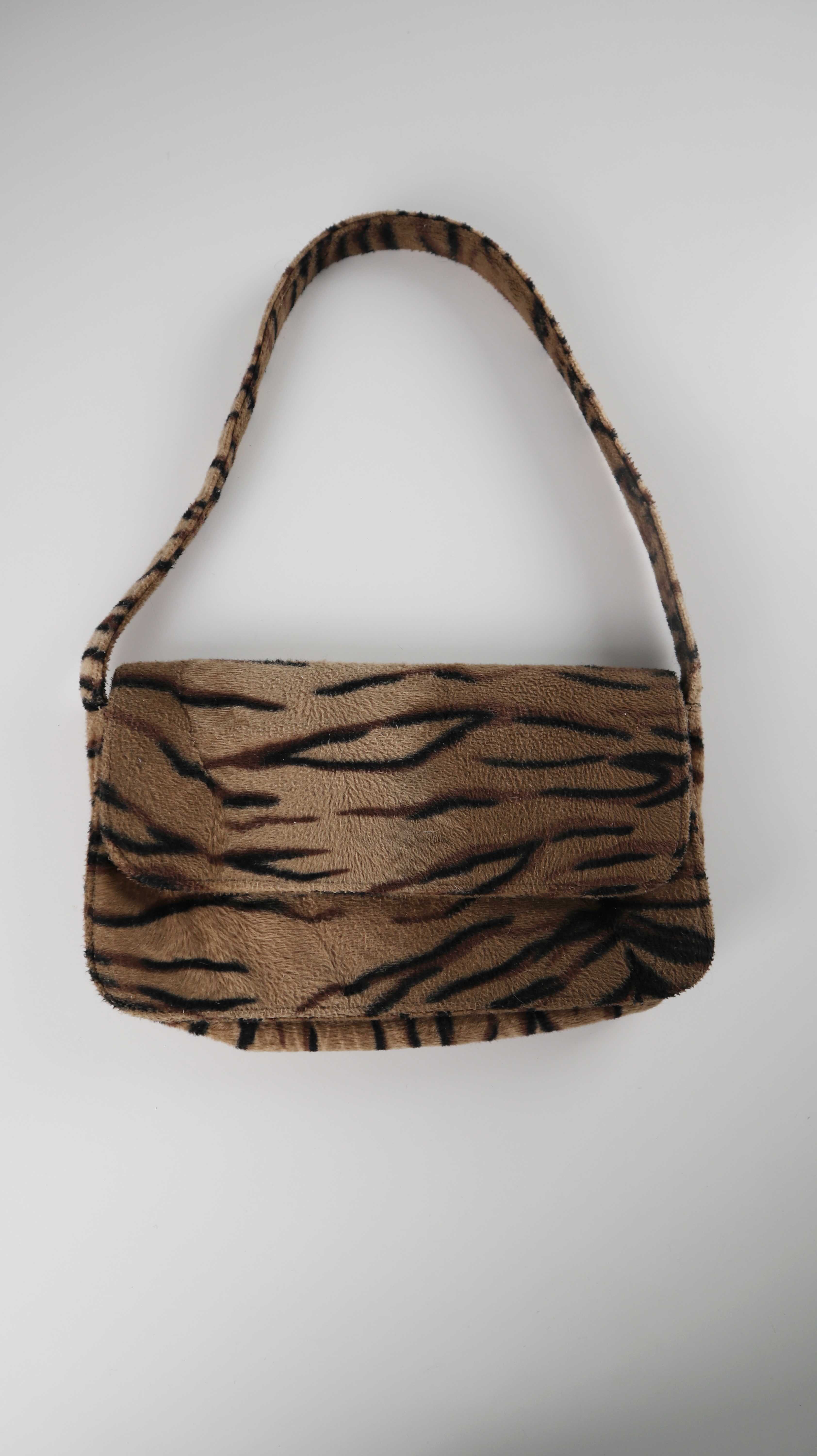 Tasche Yes or No true Vintage Baguette bag Leo Leopardenmuster Tiger Schultertasche