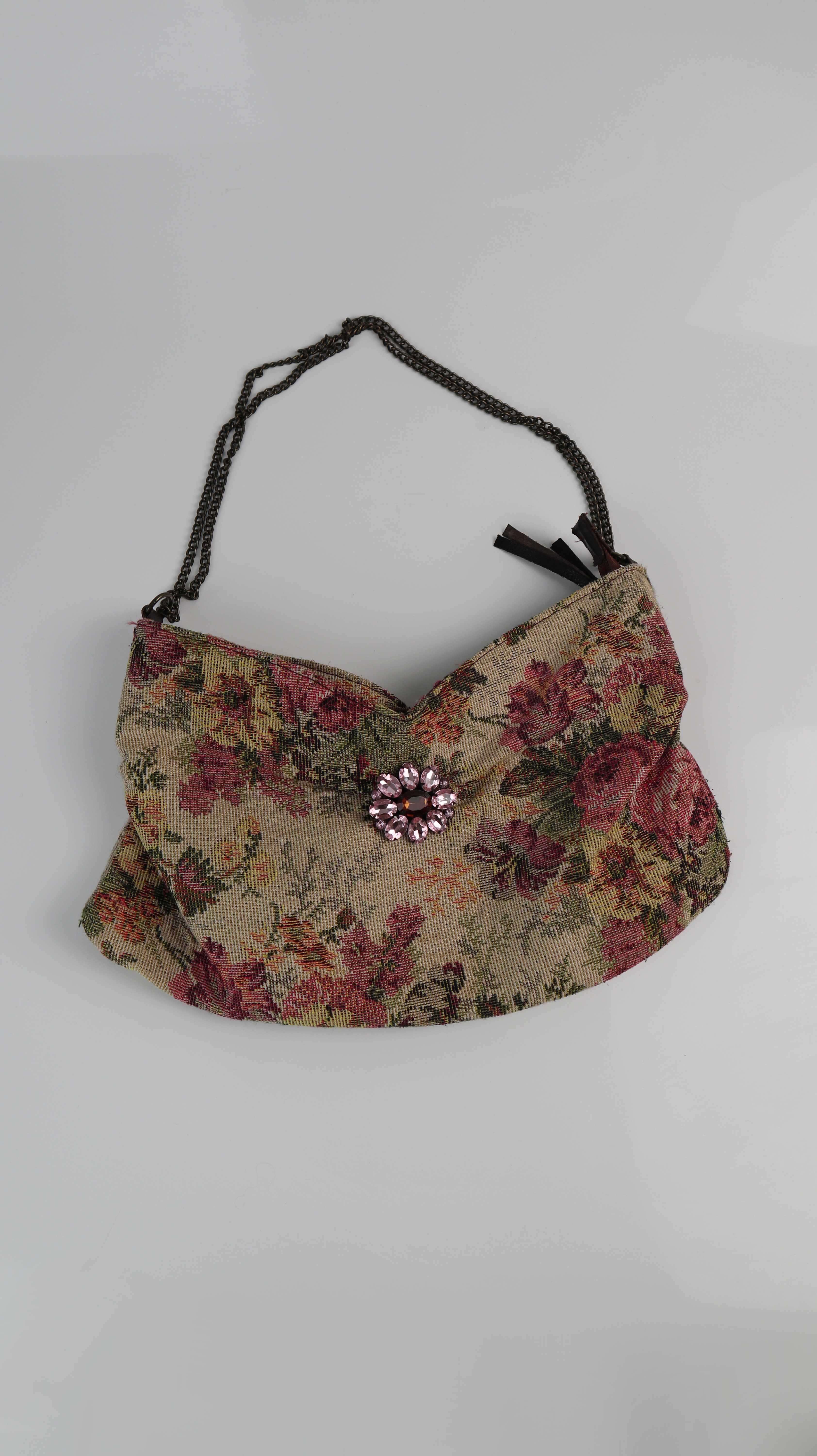 Zara Tasche Handtasche Schultertasche Stofftasche floral Minibag