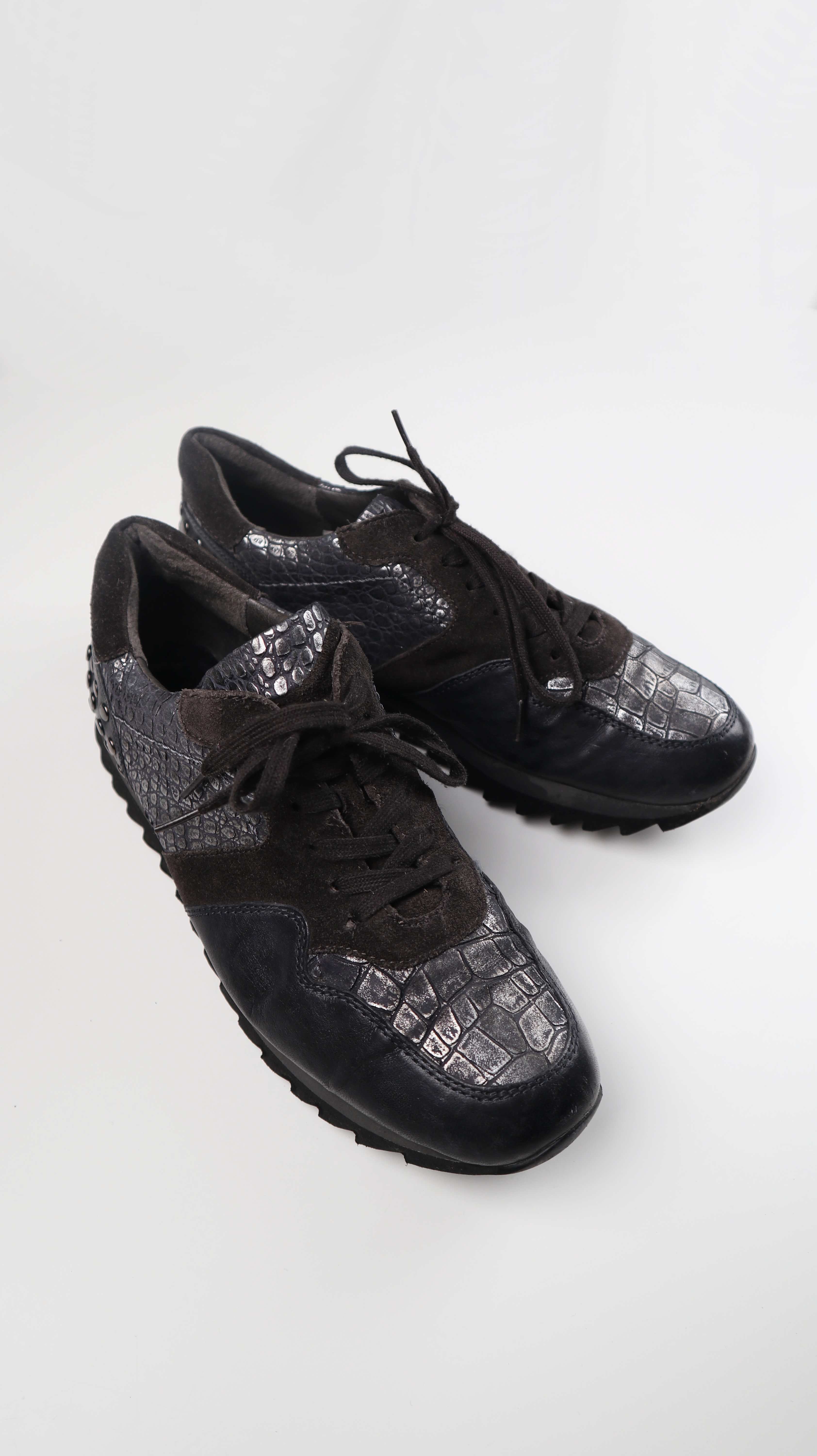 Gabor Sneaker Turnschuhe schwarz 40 Schnürer