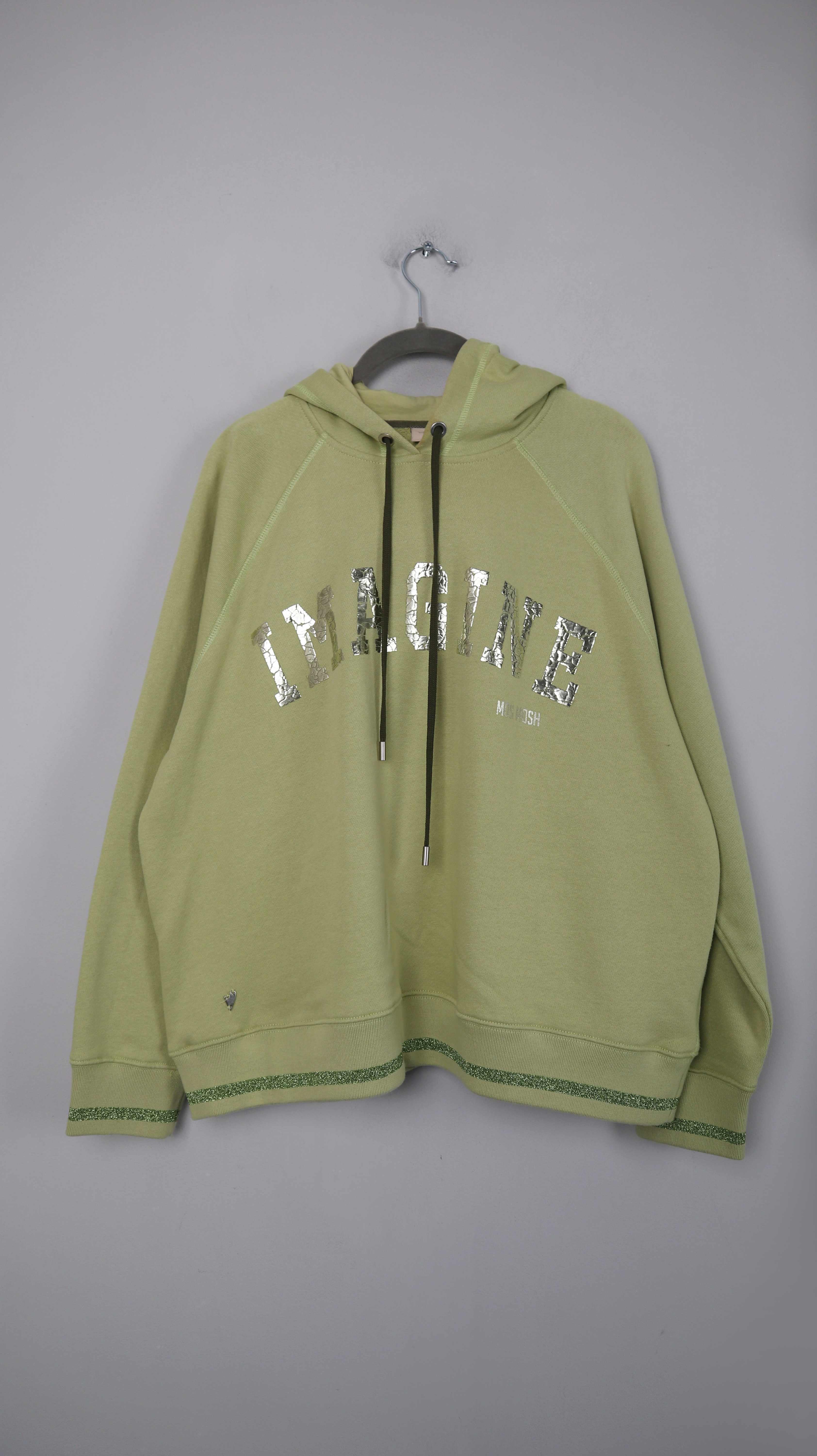 Mos Mosh Hoodie Grün Kapuzenpullover Sweater XL Apfelgrün