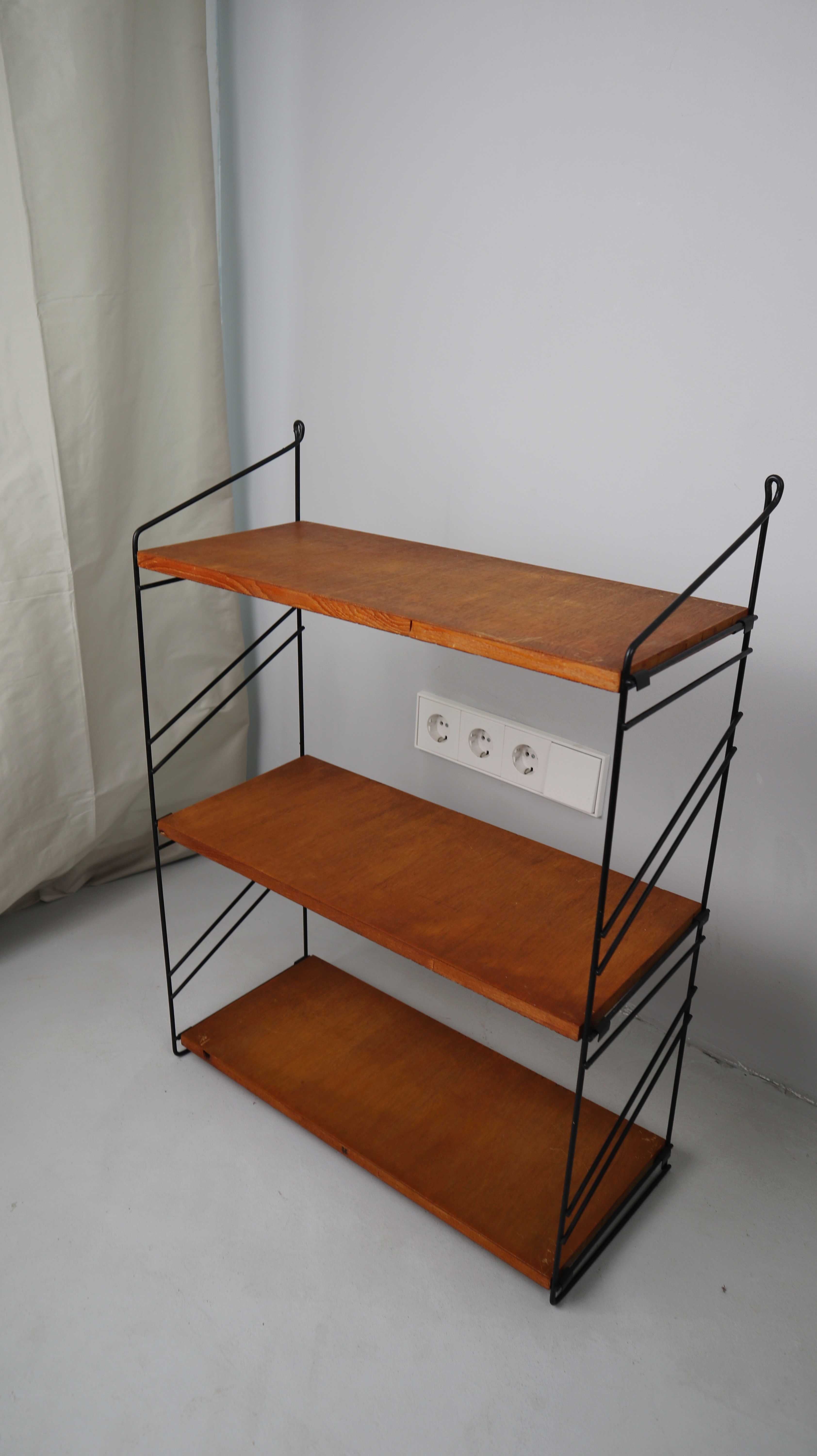 String Regal Braun Wandregal Holzregal drei Böden Küchenregal