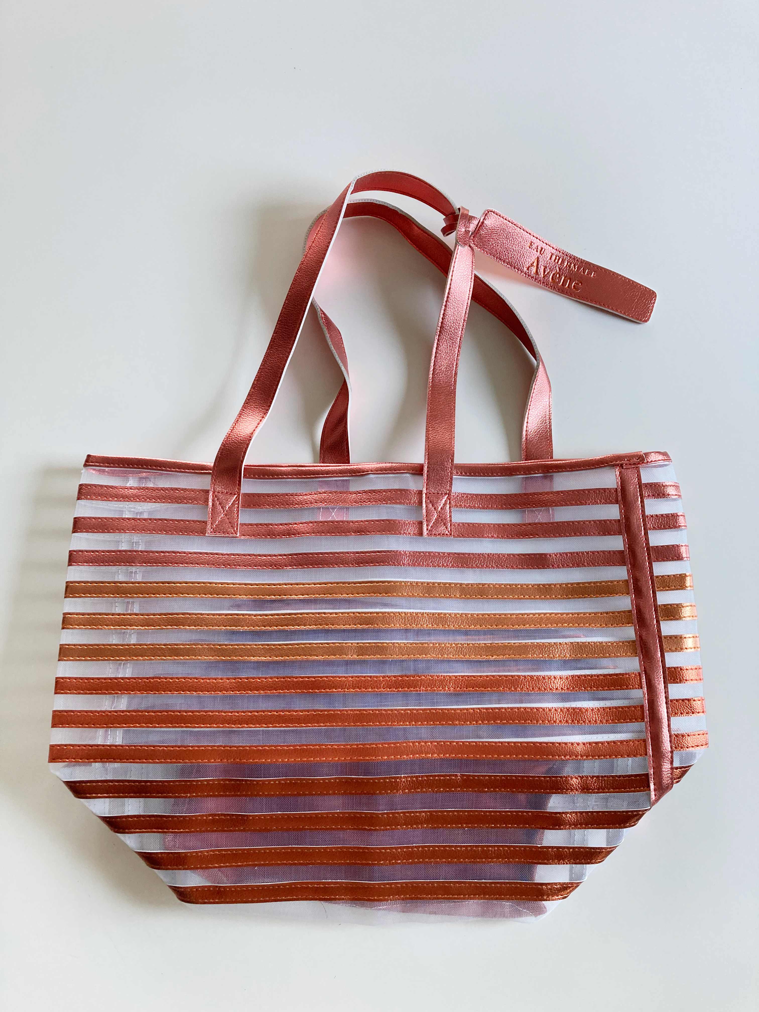 Neue Tasche Strandtasche Eau de Avene Rosa Metallic