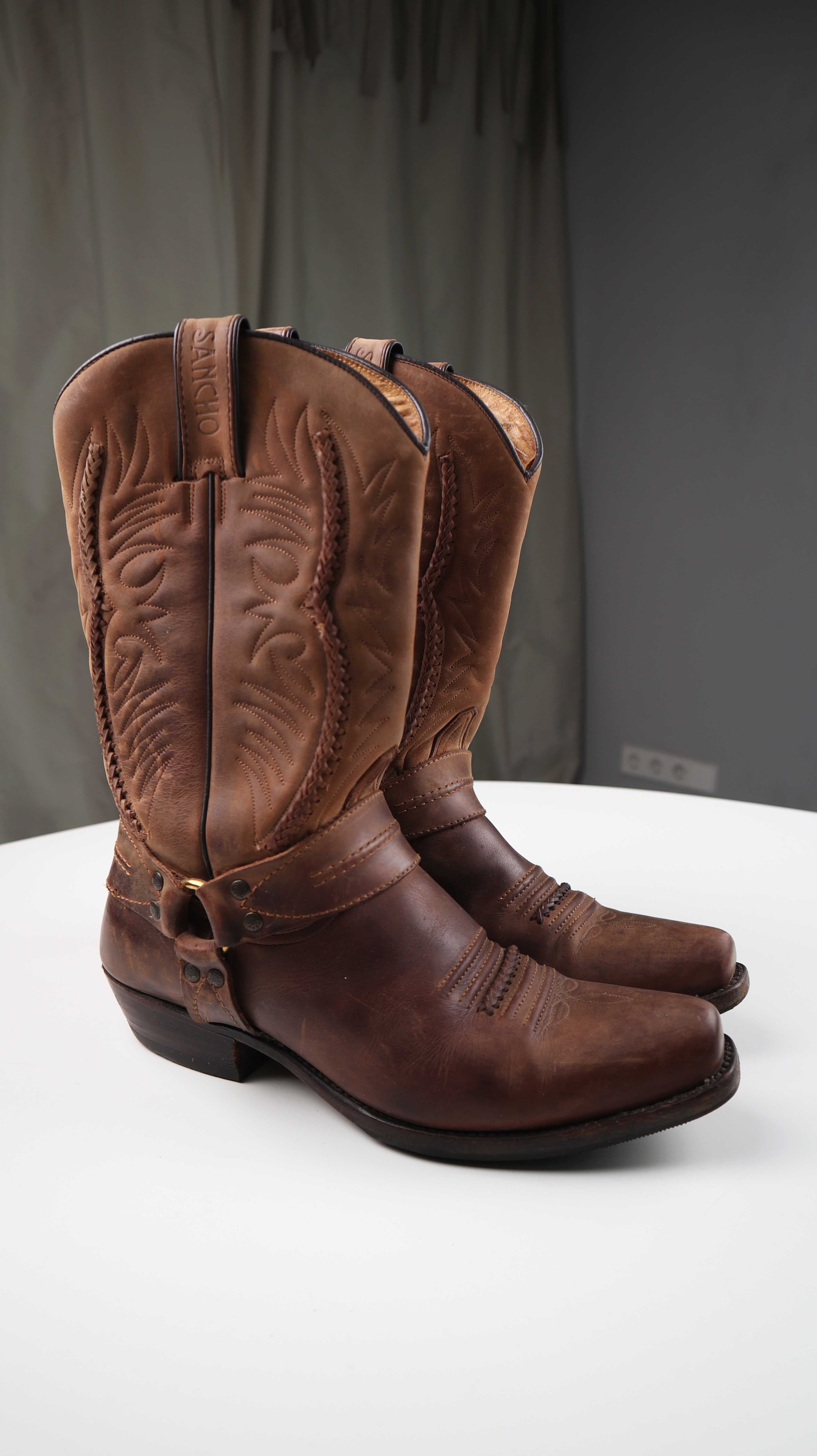 Sancho Boots 43 Braun Stiefel Cowboystiefel Lederstiefel