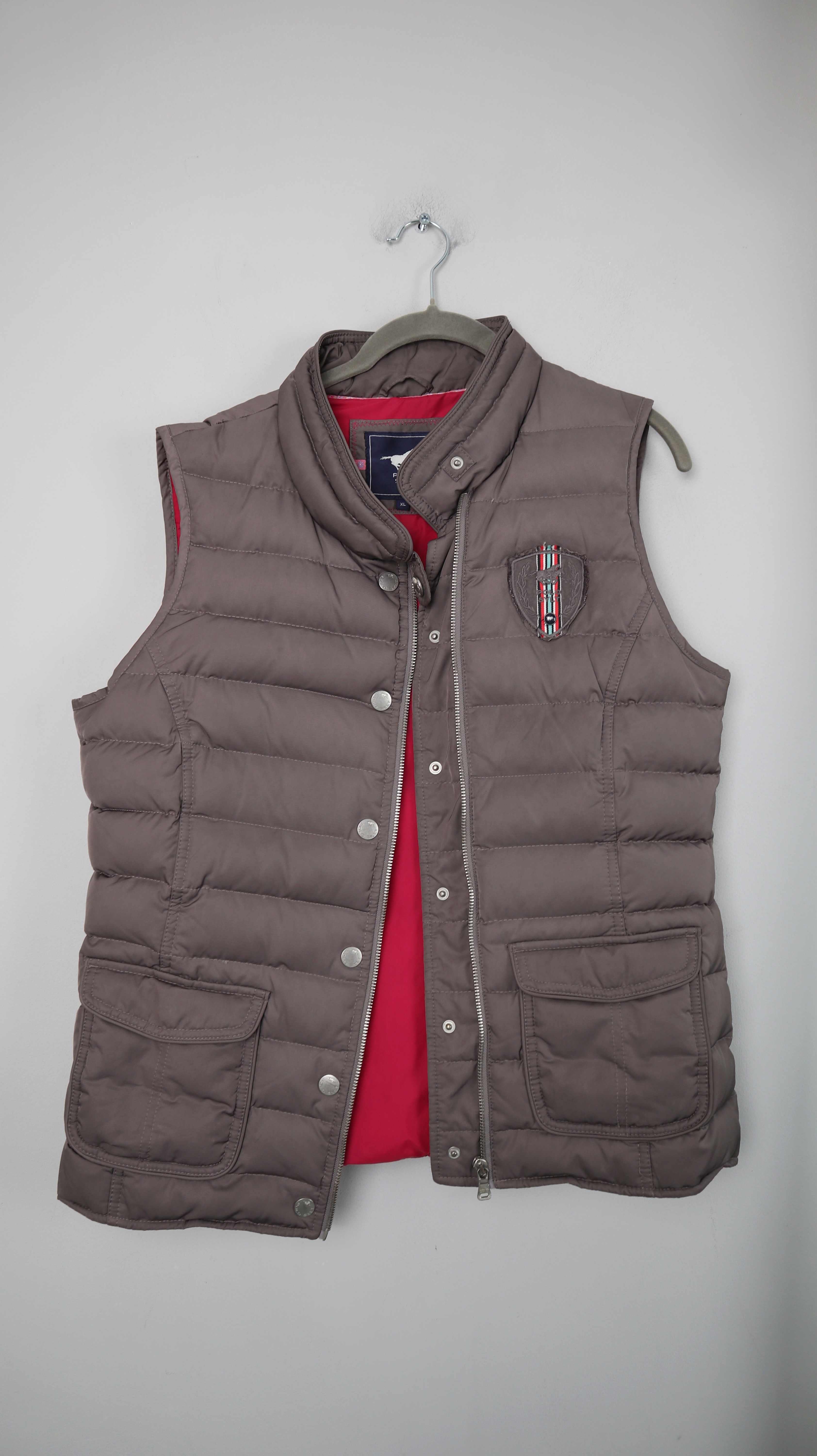 Polo Sylt Weste Braun Steppweste XL 40 gesteppt Jacke Taupe Pink