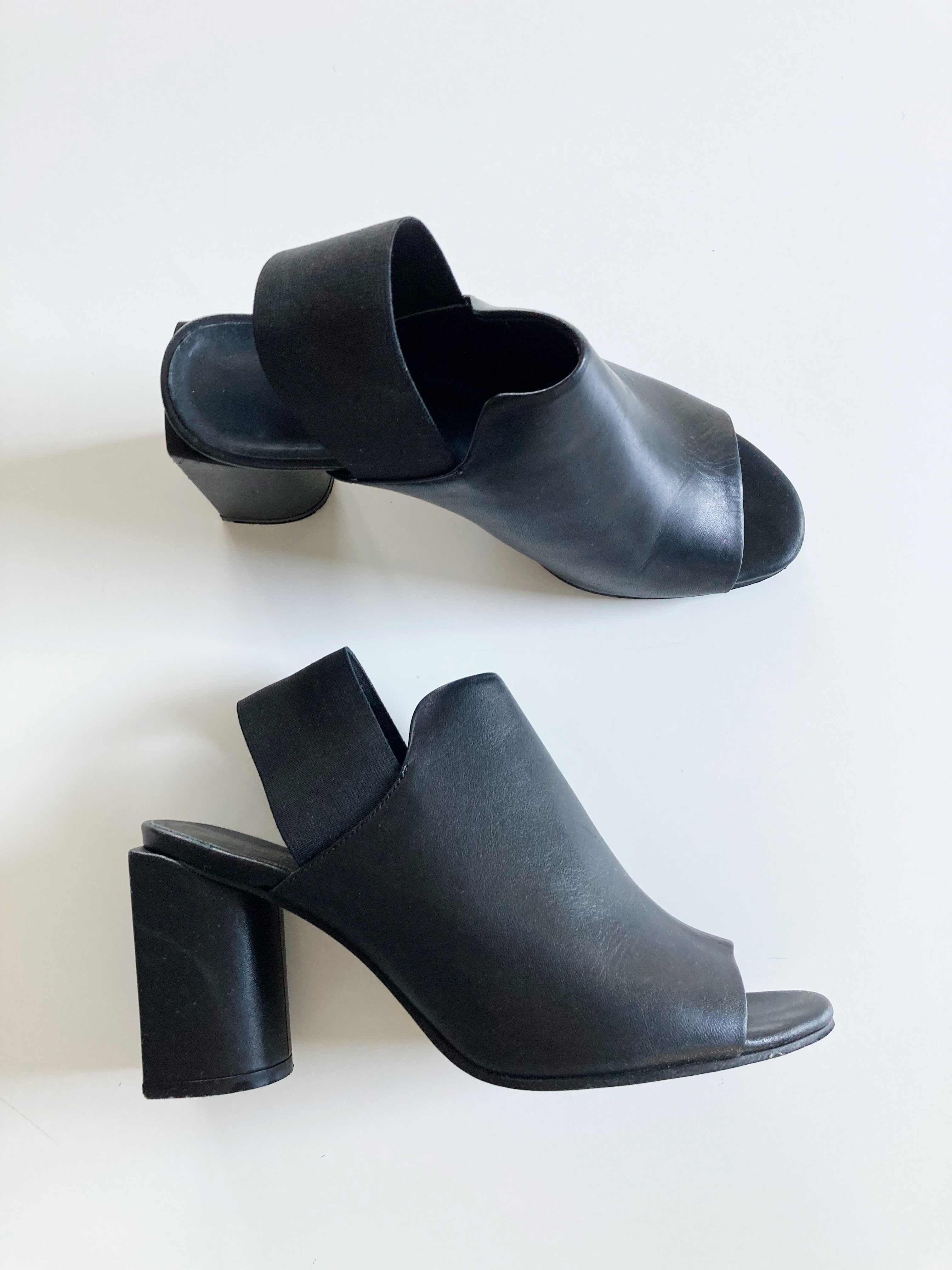 COS Heels Pumps Schwarz 39 Lederschuhe Absatz minimalist Absatzschuhe