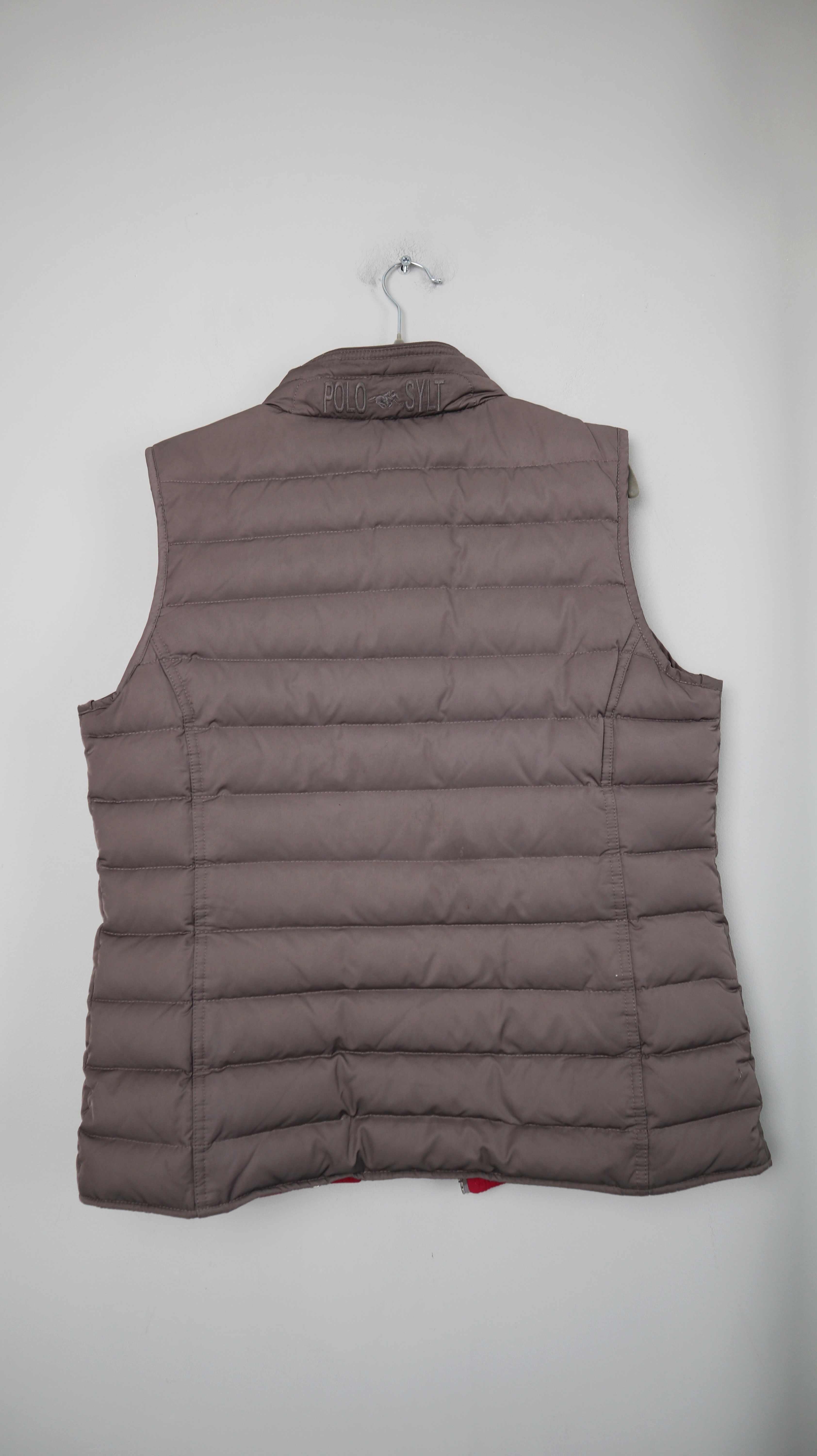 Polo Sylt Weste Braun Steppweste XL 40 gesteppt Jacke Taupe Pink