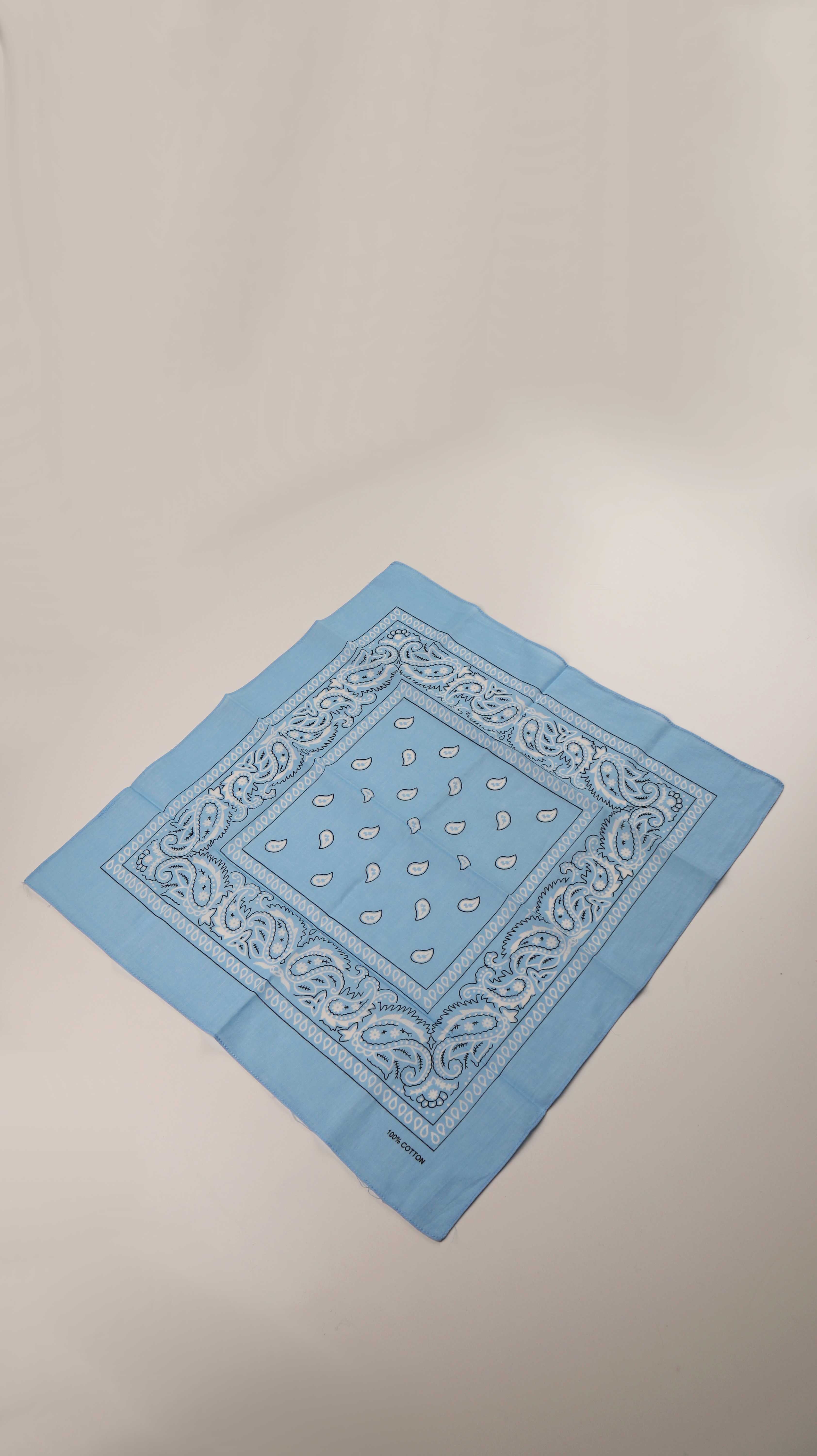 Bandana Tuch blau weiß Paisley Muster Kopftuch Halstuch