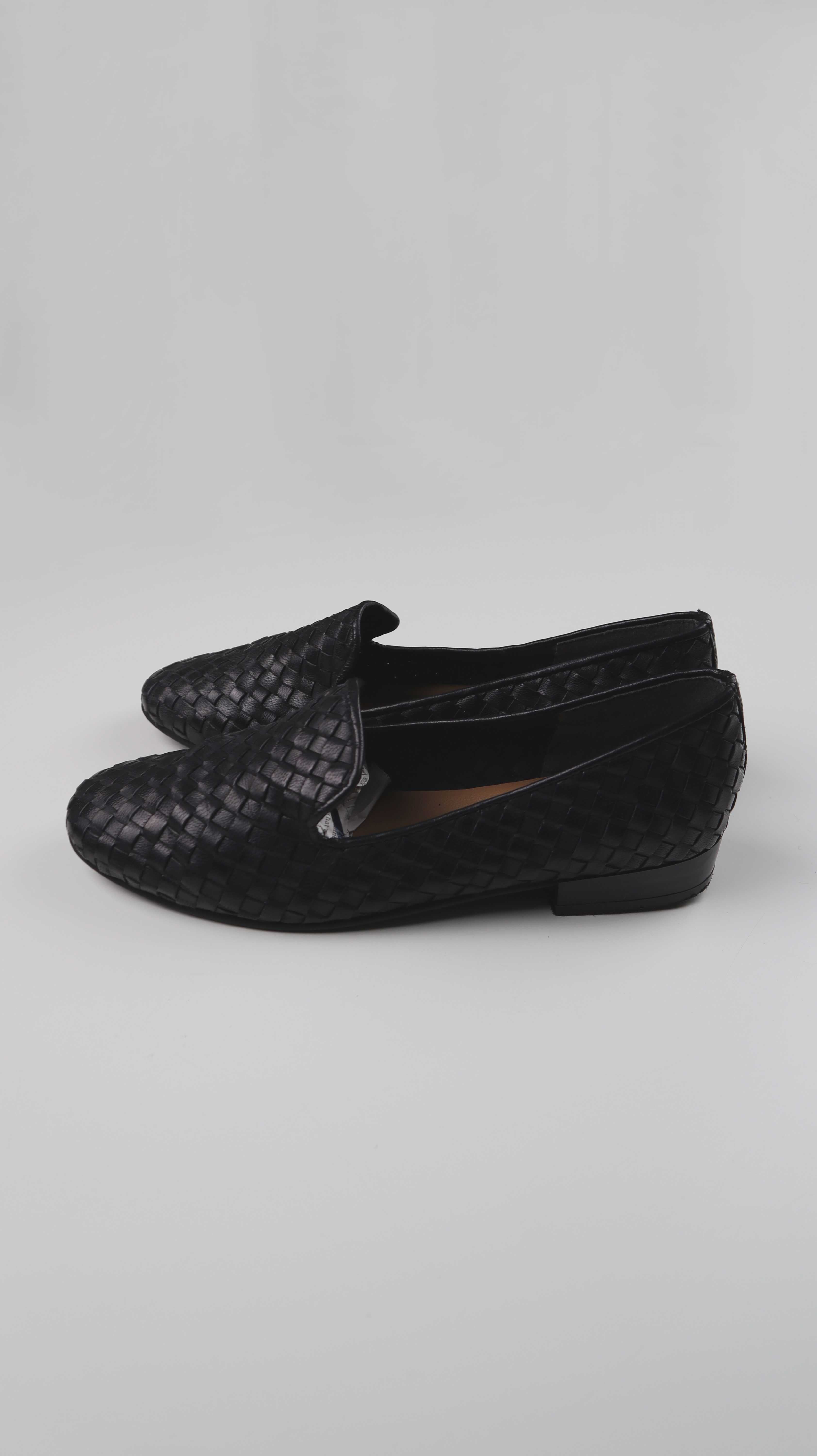 Badi Jiove Loafer Ballerinas 39 Schwarz geflochten Mokassins