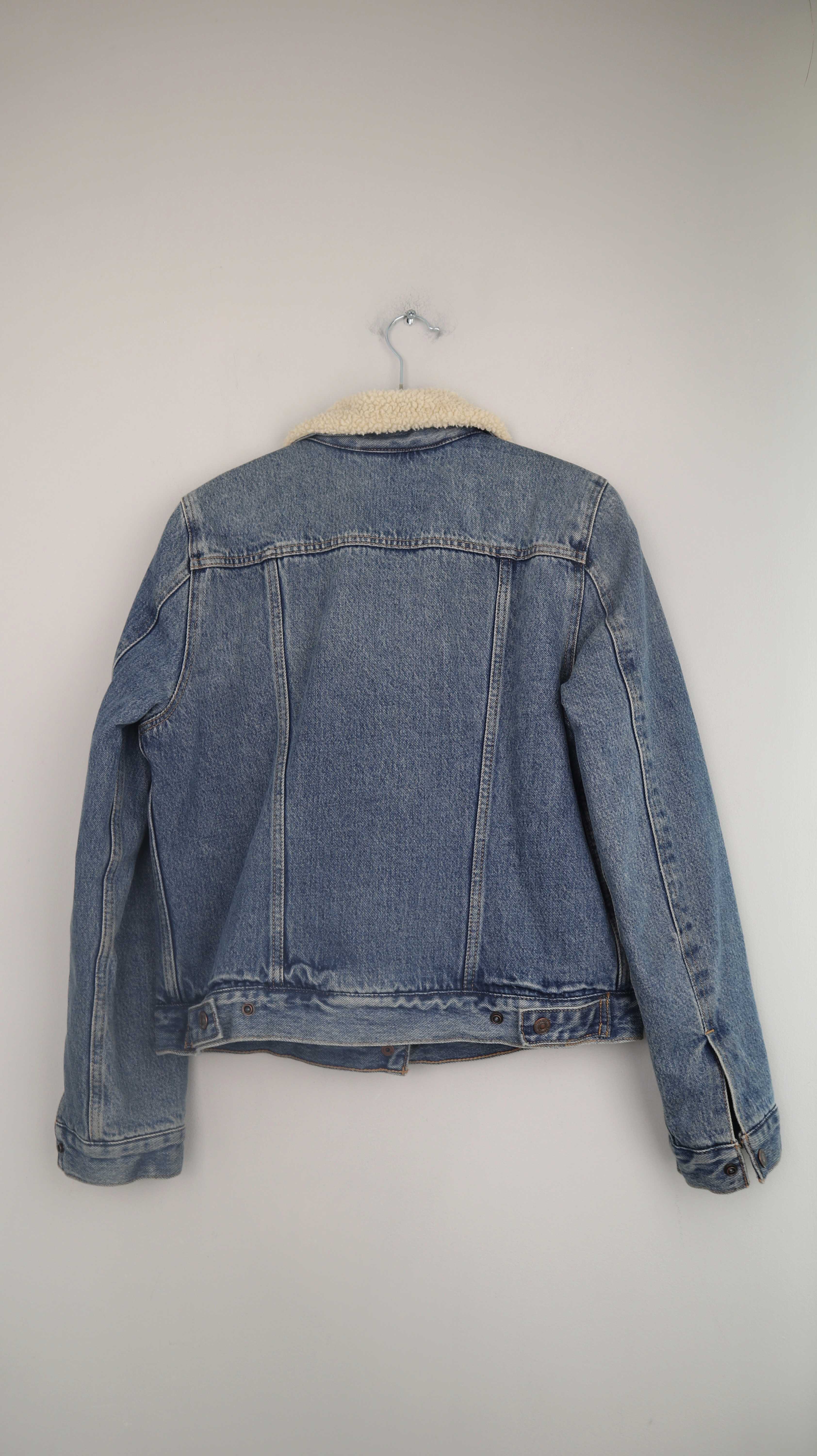 Levis Jeansjacke Denim Blau Fell Truckerjacke 38 M gefüttert