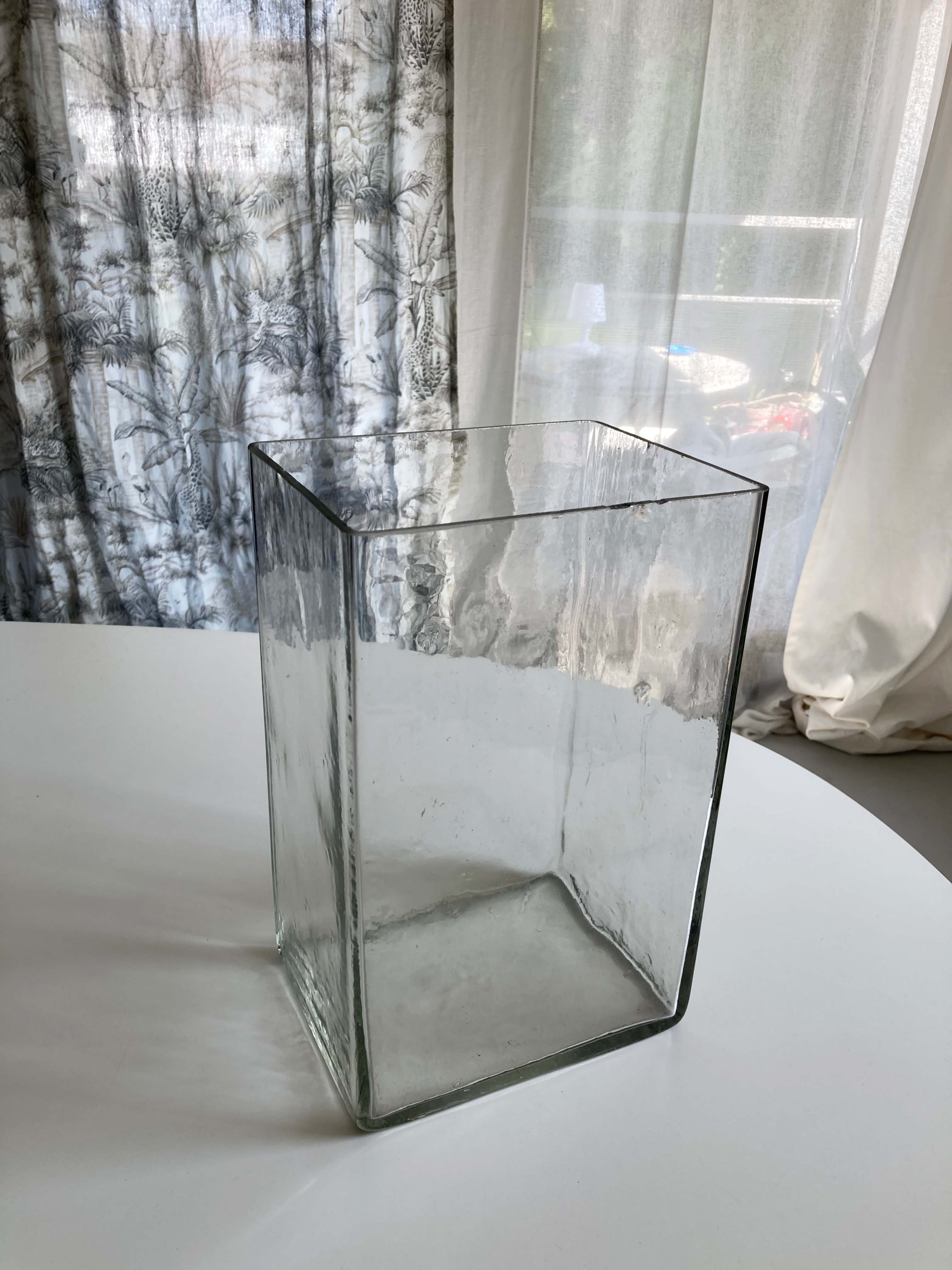 Eckige hohe Blumenvase Gefäß Vase