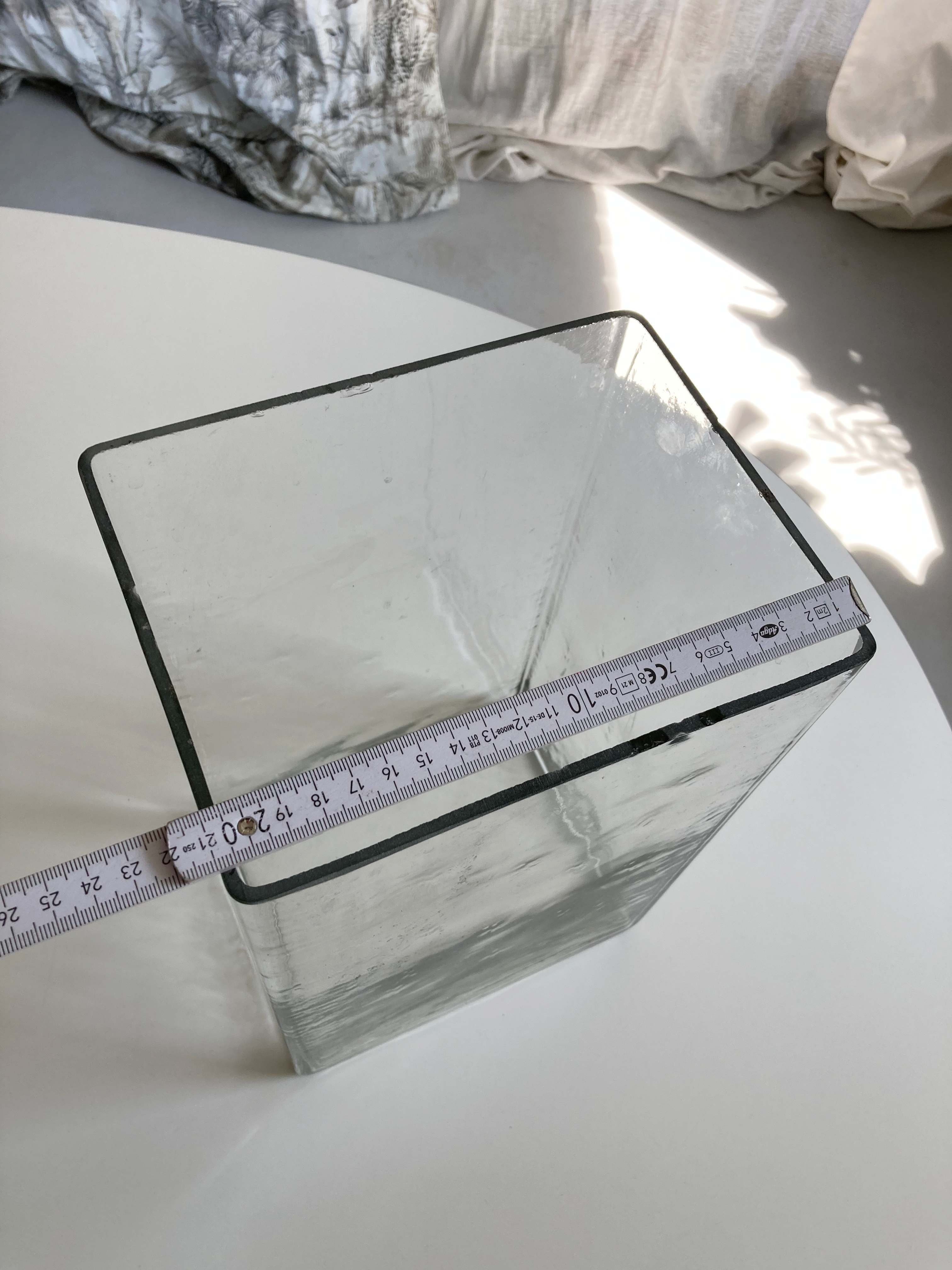 Eckige hohe Blumenvase Gefäß Vase