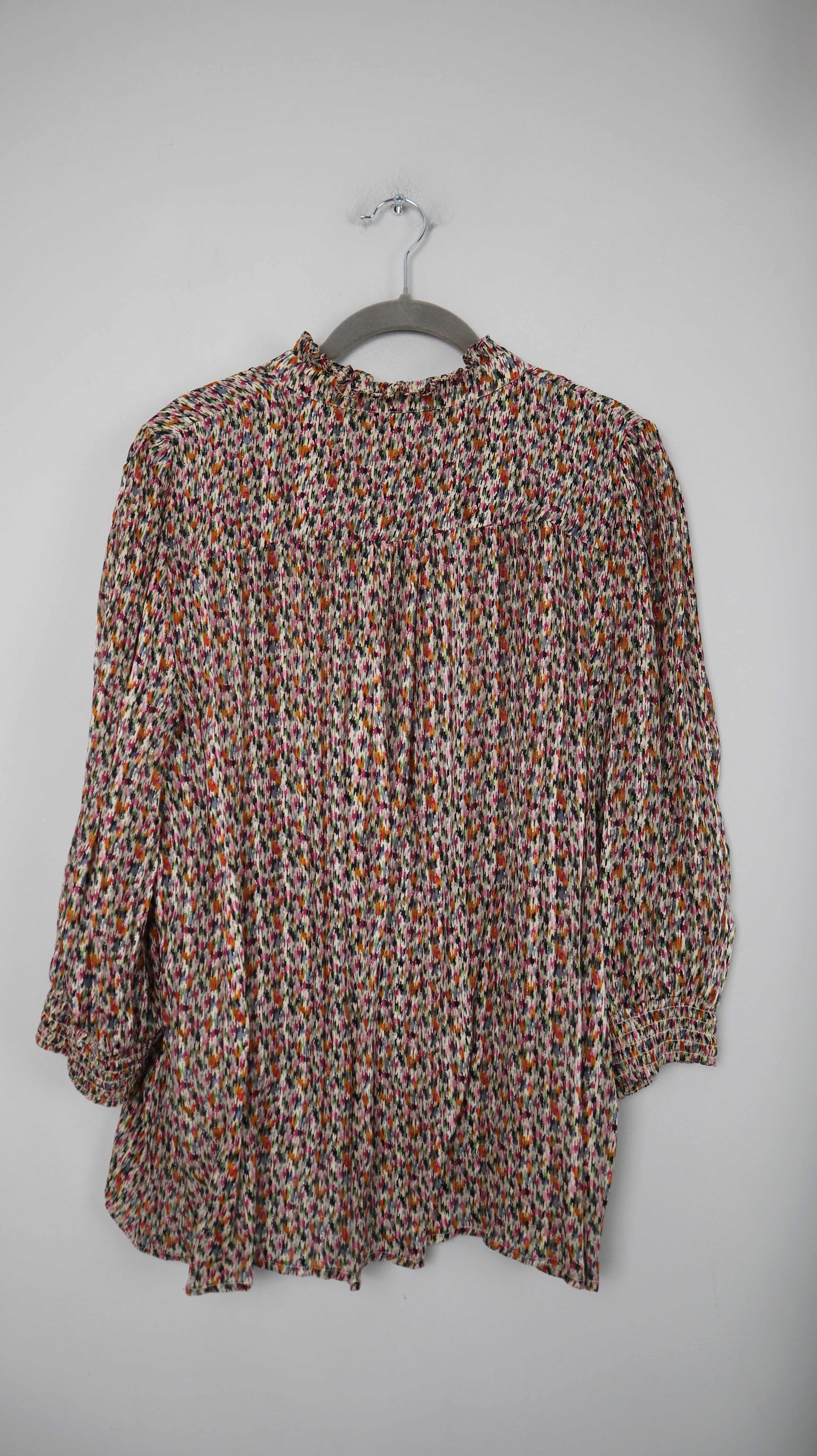 Ba&Sh Bluse Hemd Shirt bunt 40 L 3/4 Ärmel 3 gemustert