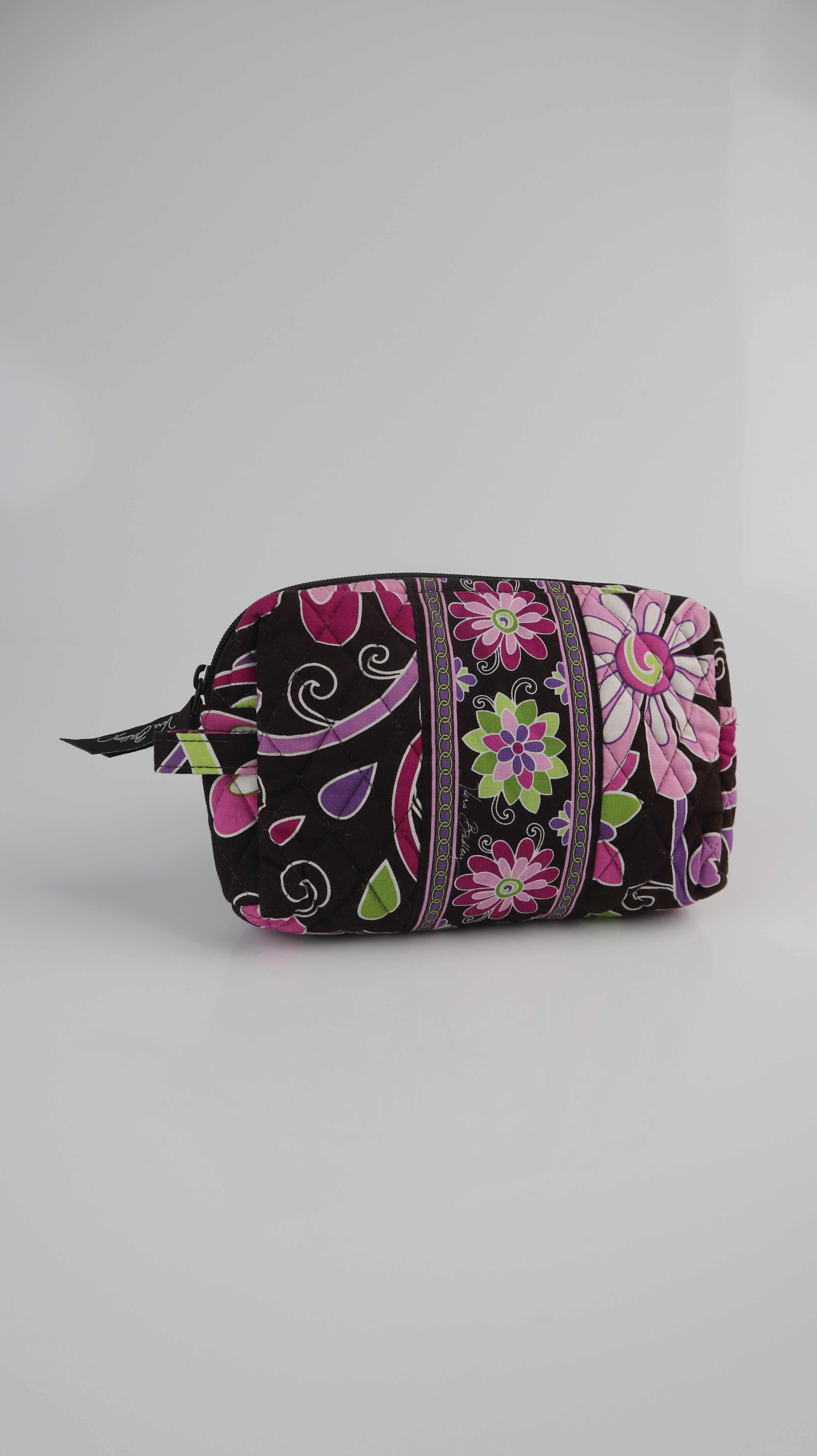 Vera Bradley Etui Kosmetiktasche braun rosa 90s Y2K Täschchen