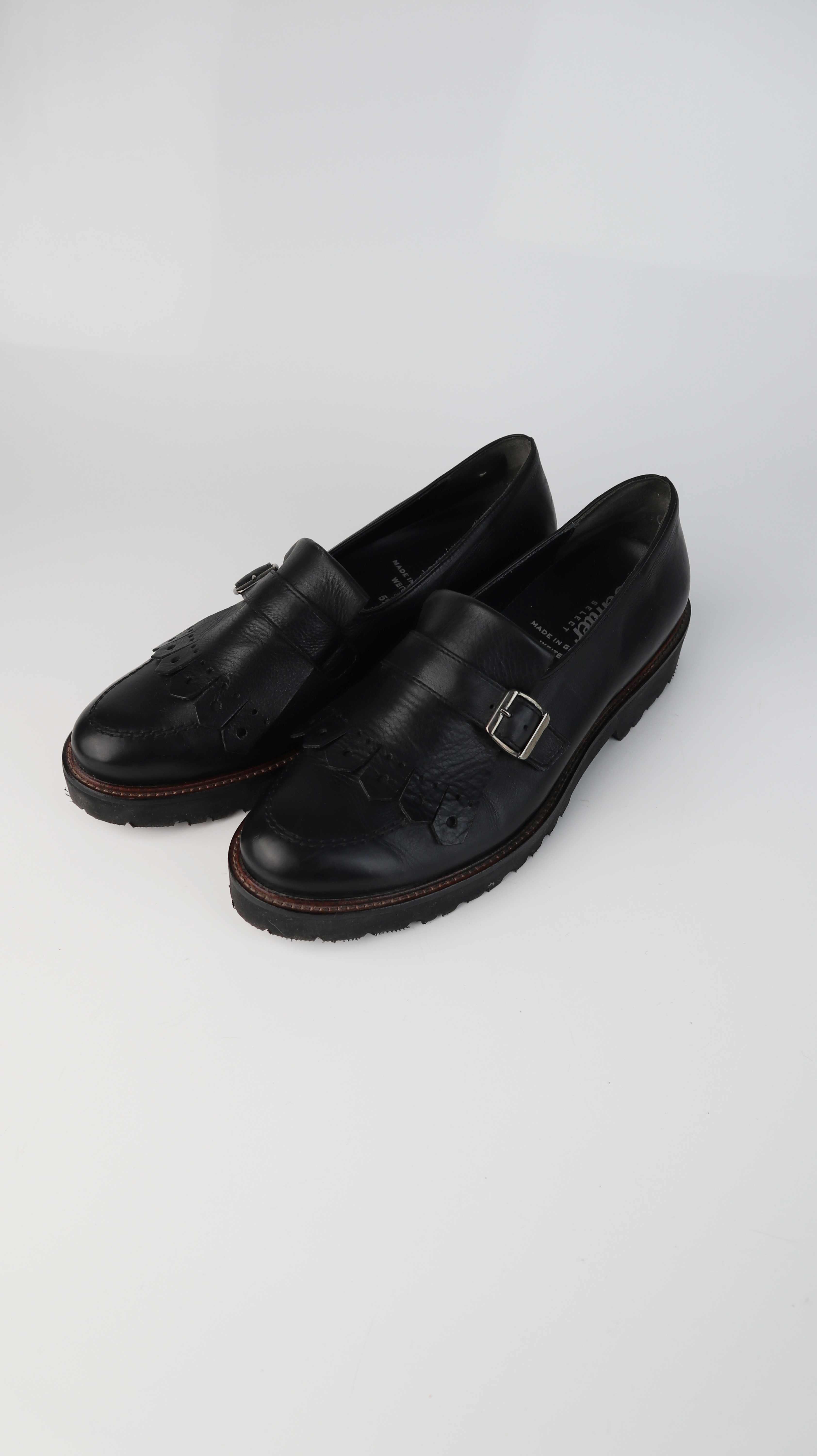 Semler Select Halbschuhe Lederschuhe 5,5 39 schwarz Budapester Loafer
