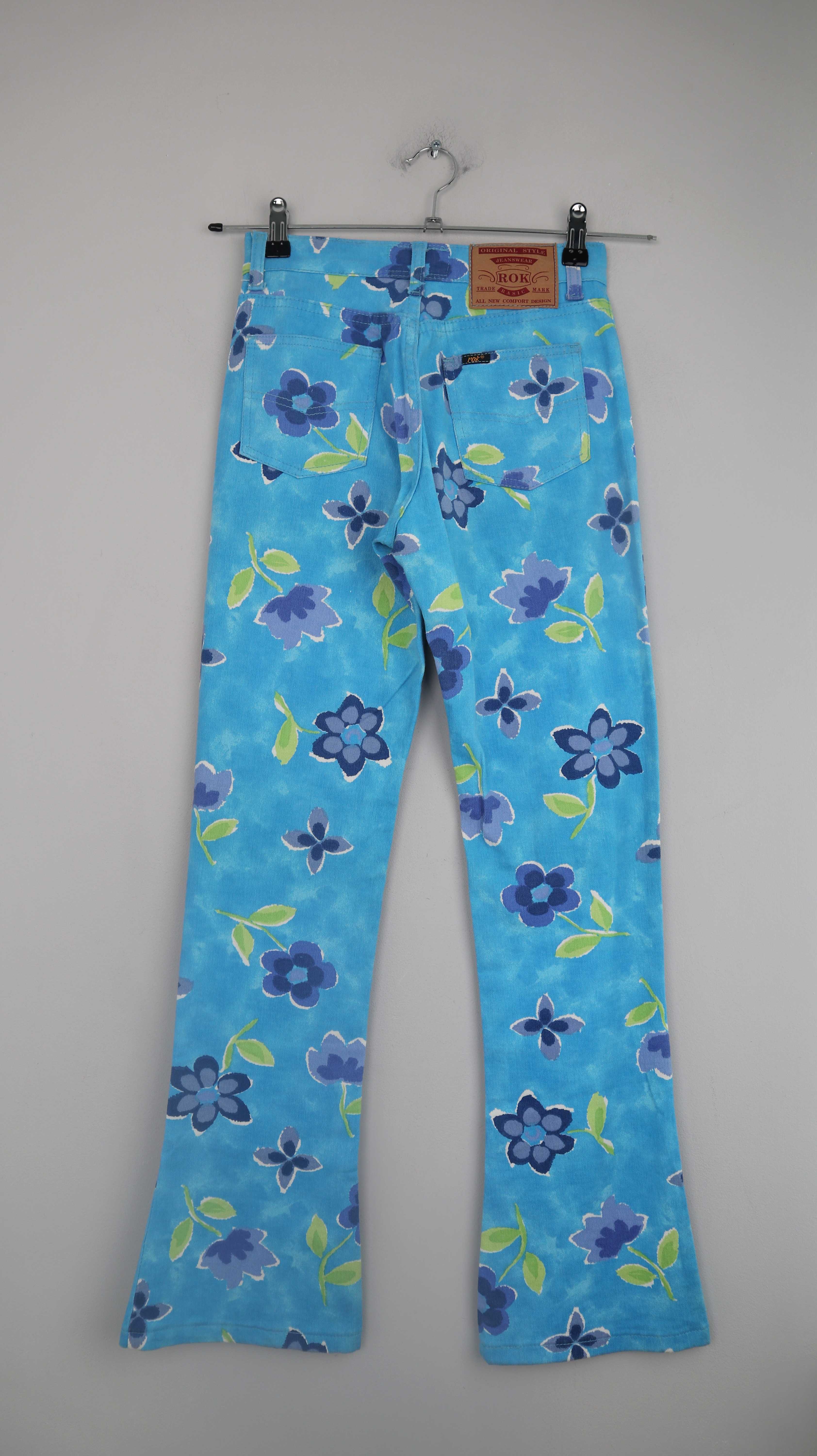 Rok Classics Hose true Vintage Schlaghose XS 34 mid waist Blumenmuster