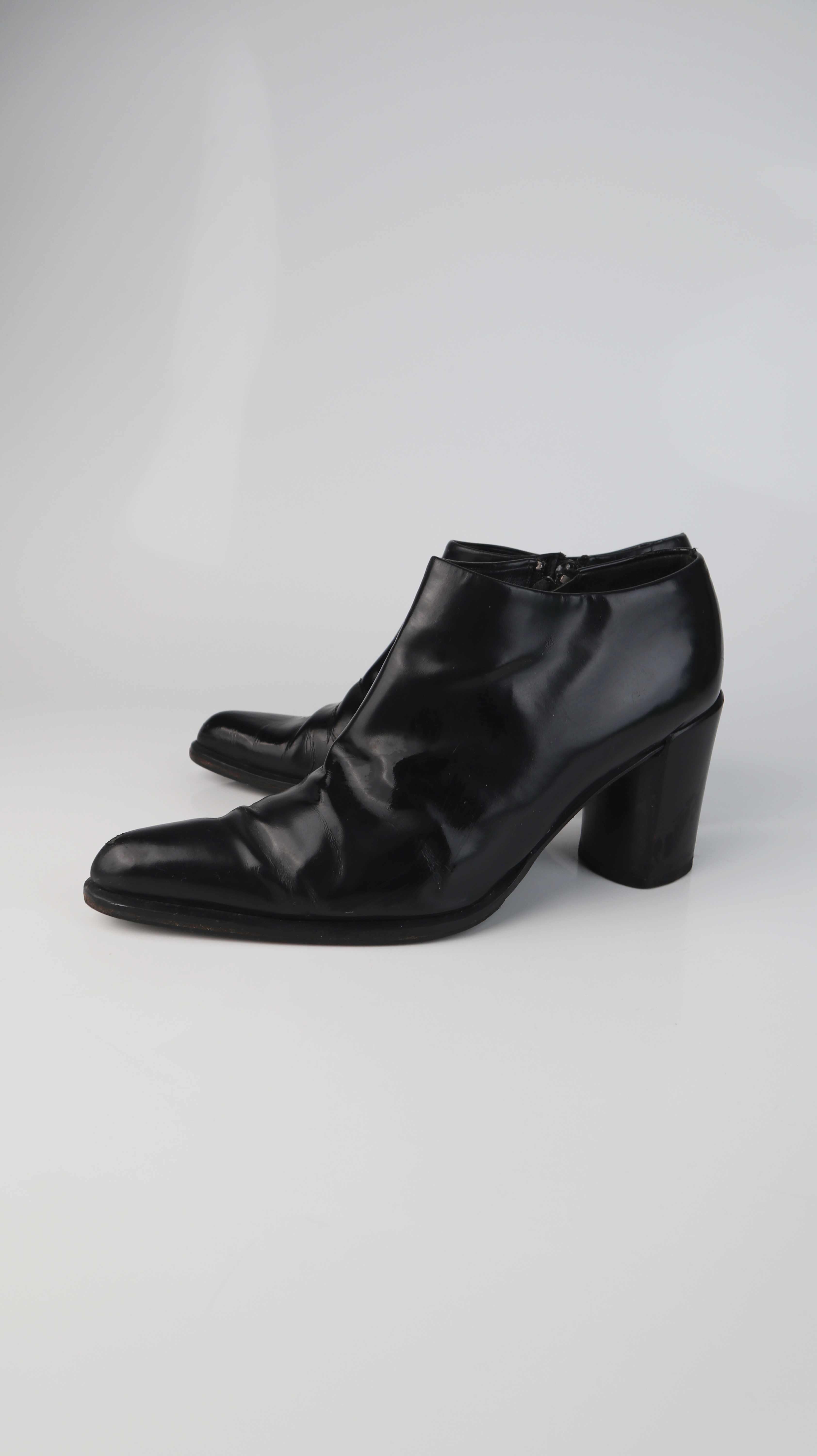 Via Spiga Stiefeletten schwarz 39 Lackleder spitz Stiefel