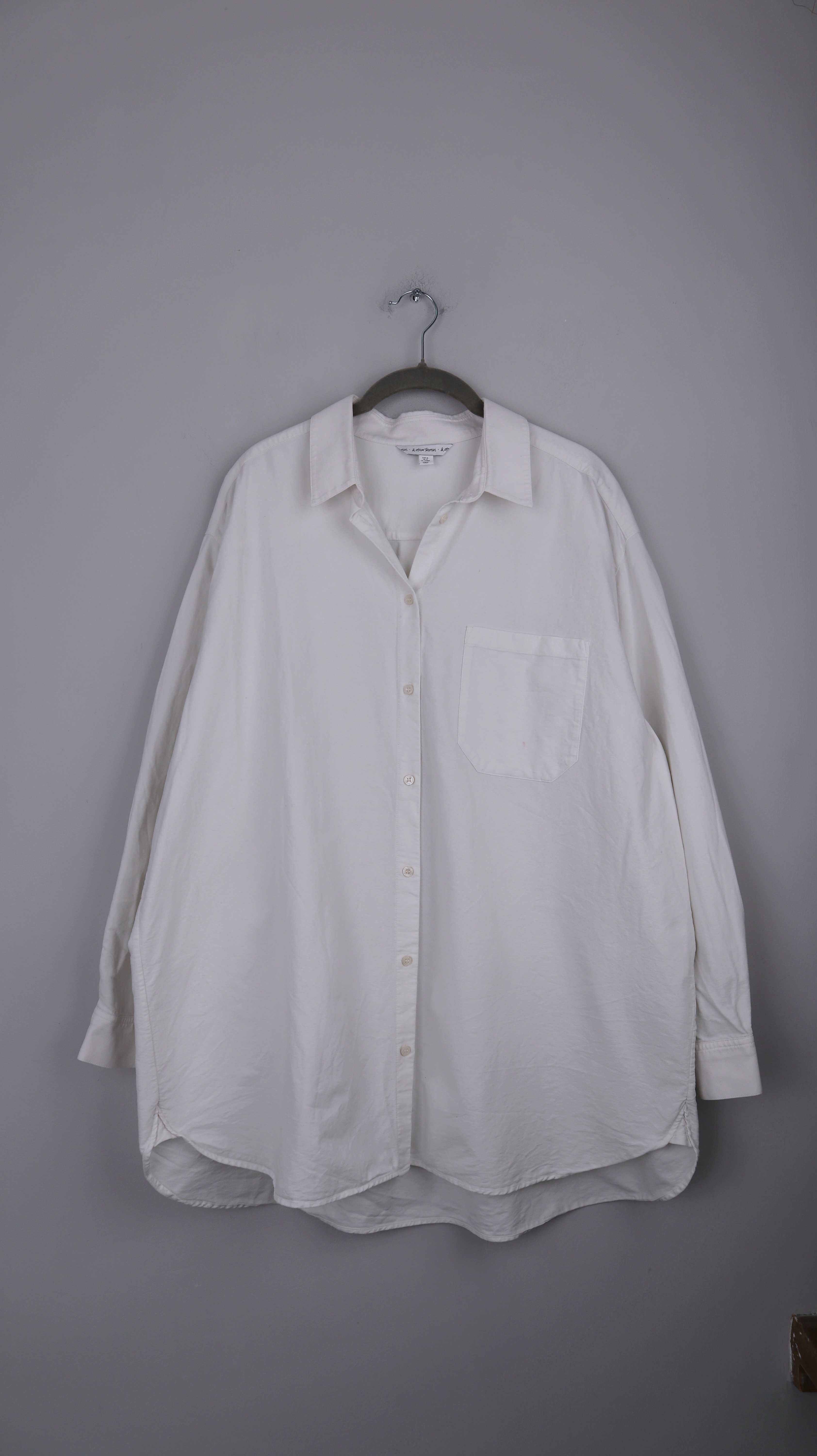 &other stories Hemd Weiß Oversized weiss 42 XL Shirt einfarbig