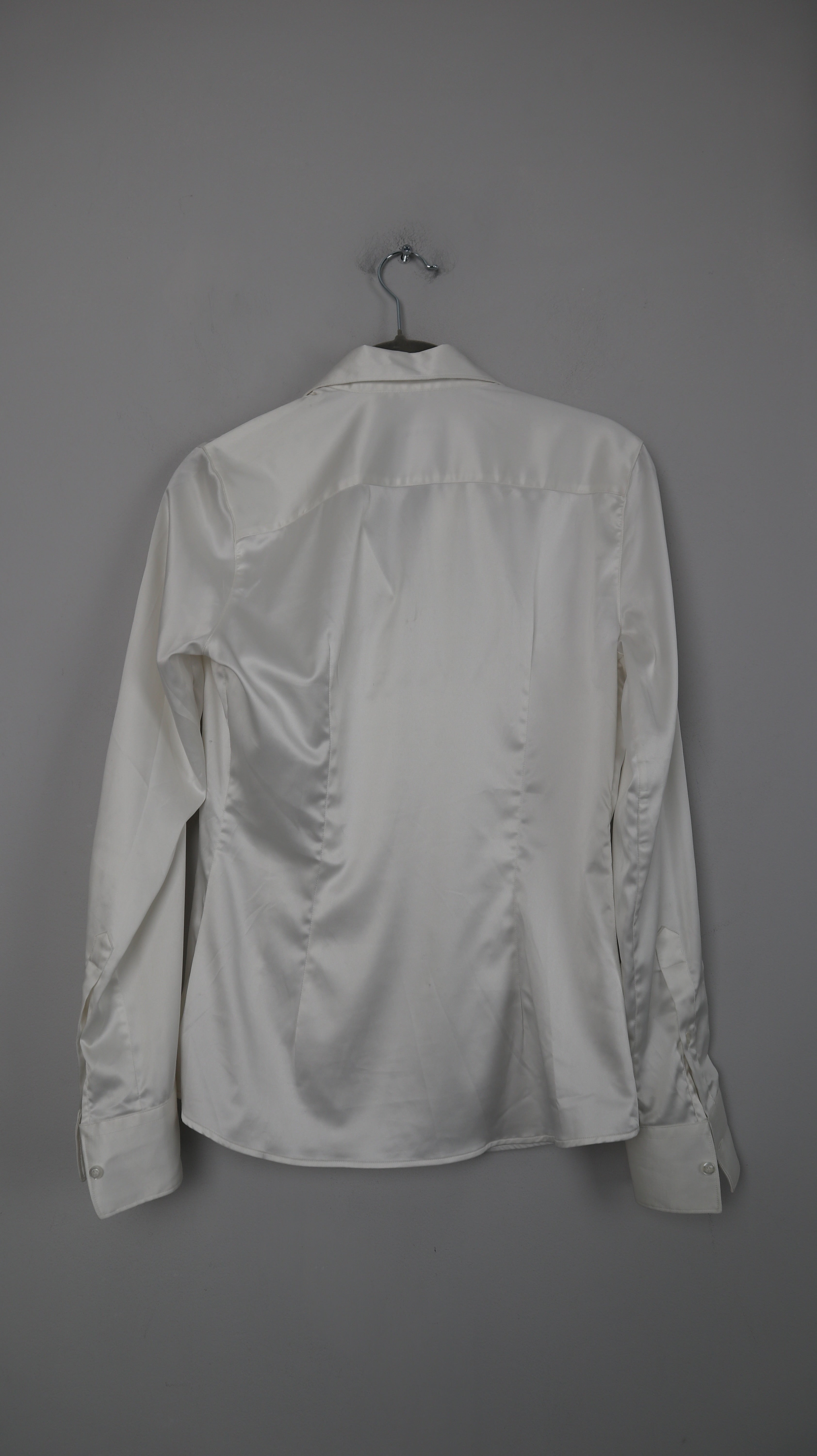 Robert Friedmann Bluse Hemd Shirt weiß glänzend 38 M