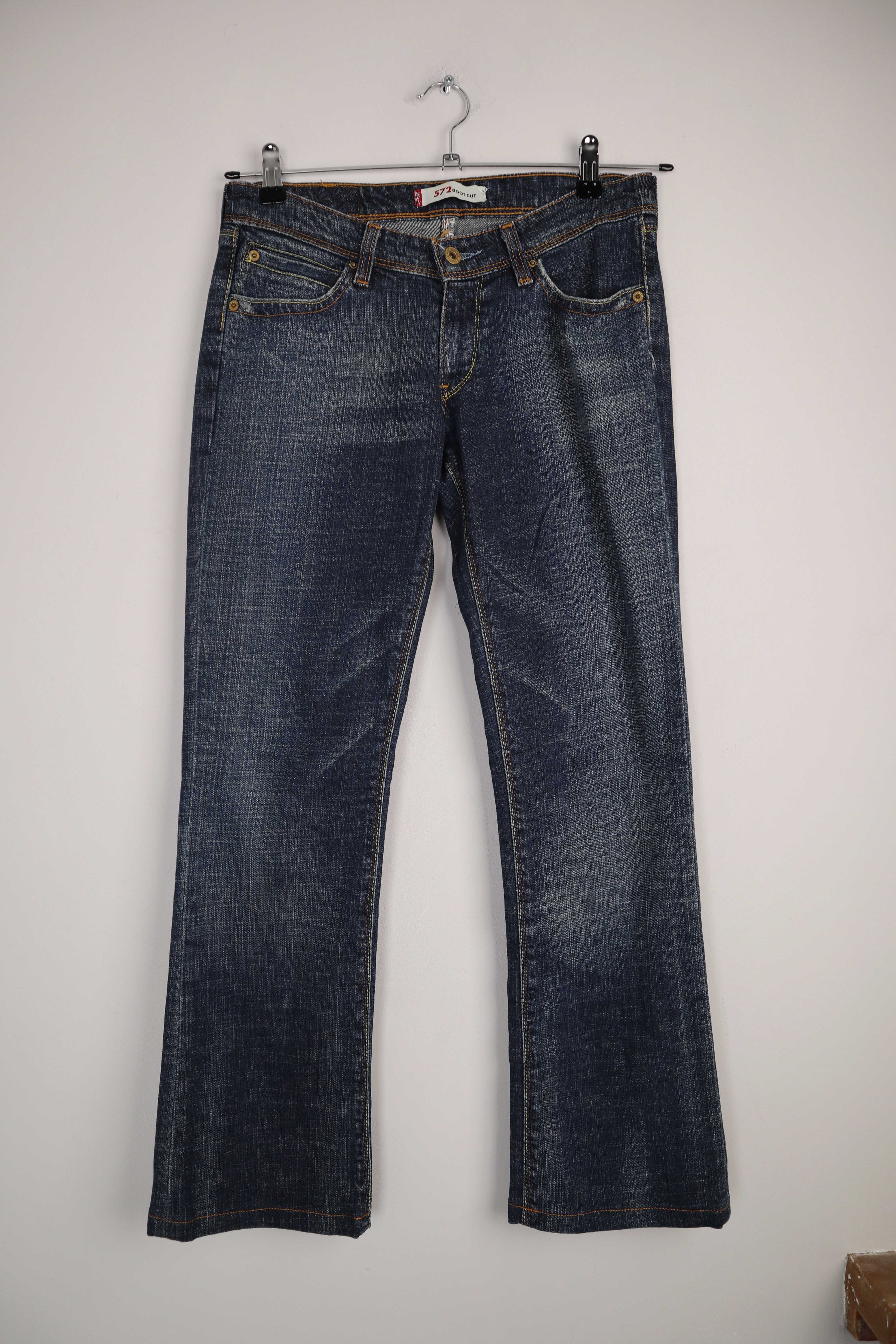 Levis 572 Jeans Hose Blau denim Boot Cut 29 x 34 straight leg mid waist