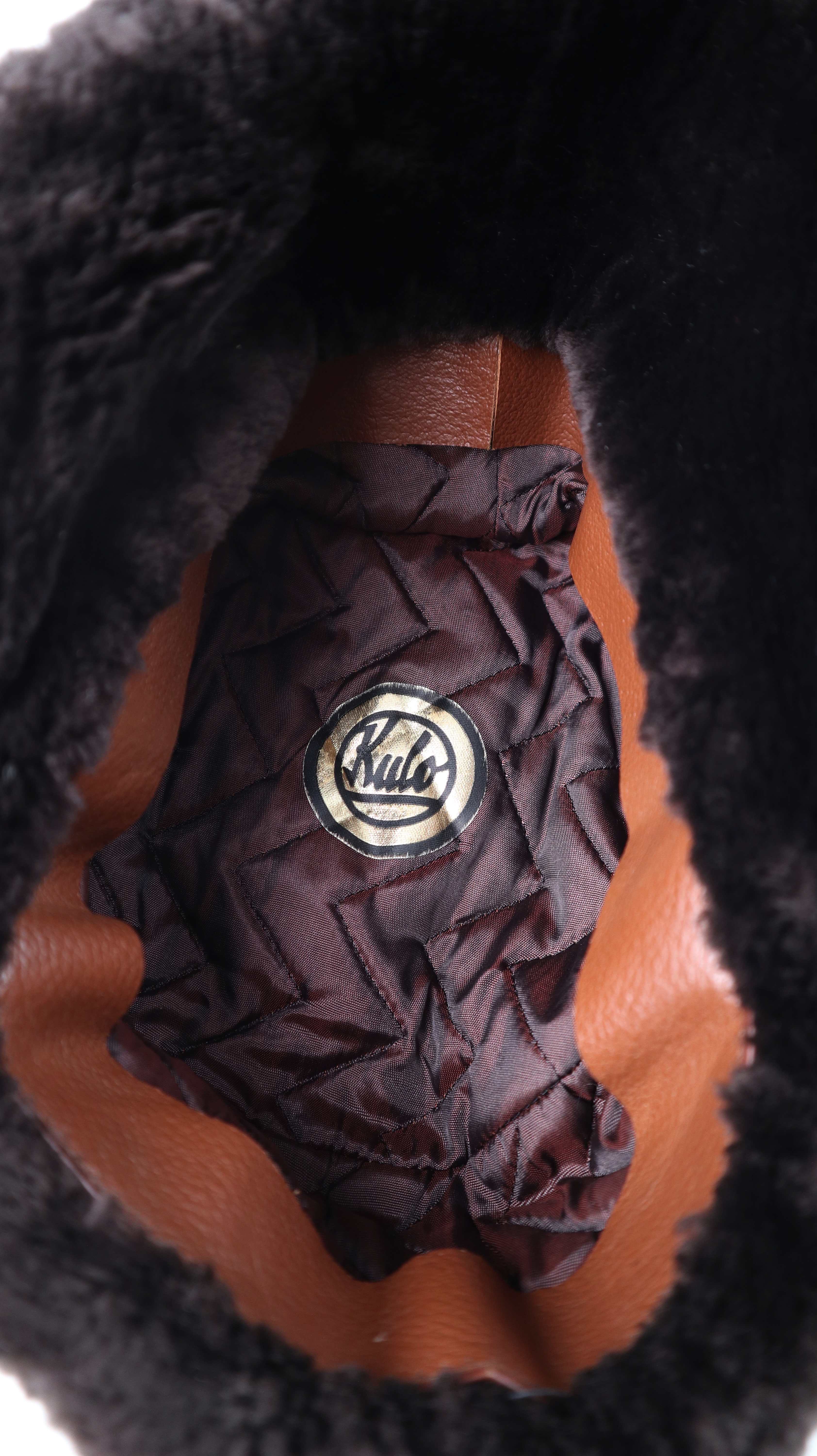 Mütze Lammfellmütze braun Wildleder Kulo 58 Fliegermütze