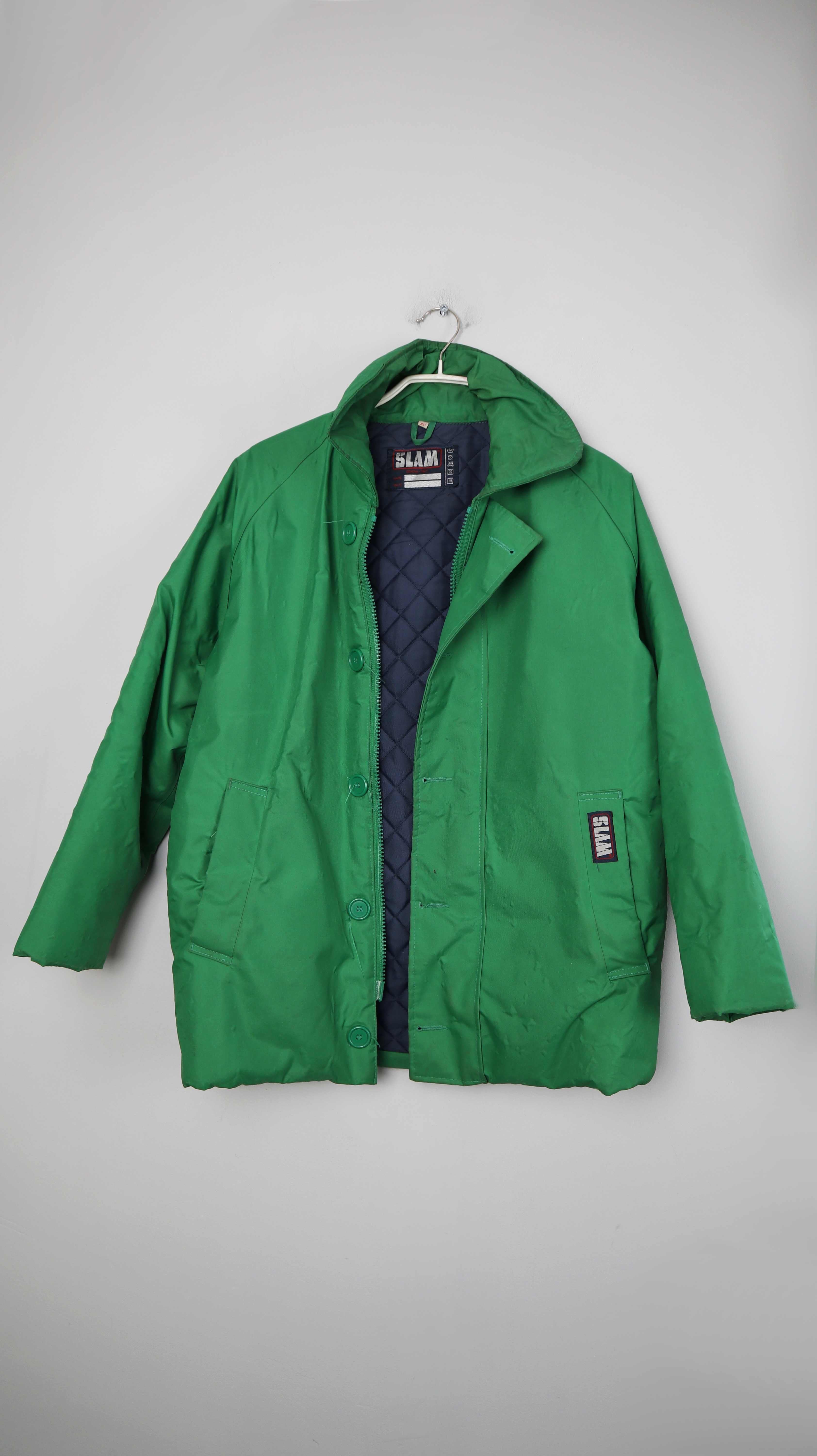 Slam Segeljacke Grün XS Windbreaker Jacke Dunkelgrün Regenjacke