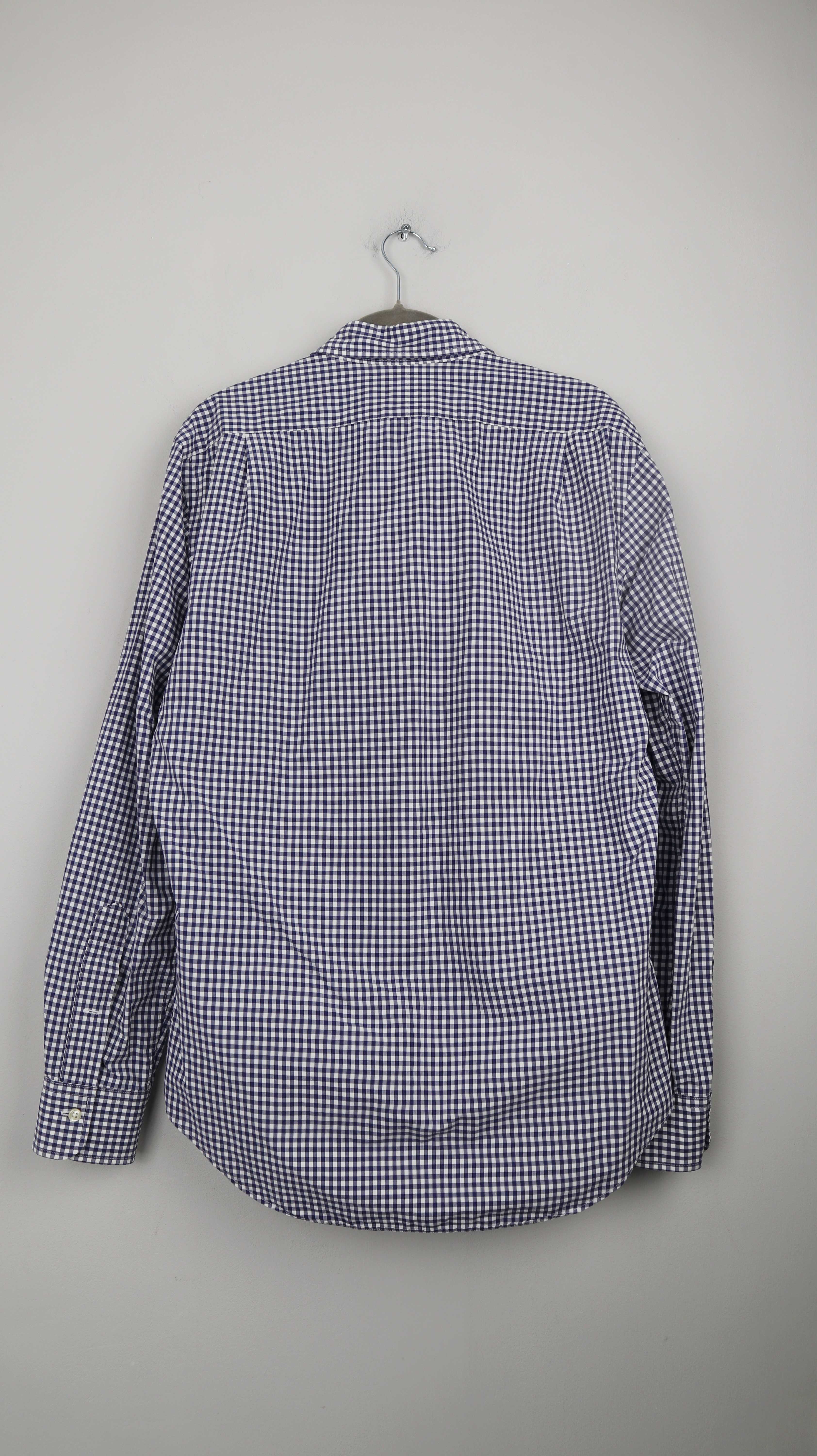 Ralph Lauren Polo Hemd Kariert Blau weiß M slim fit Polohemd