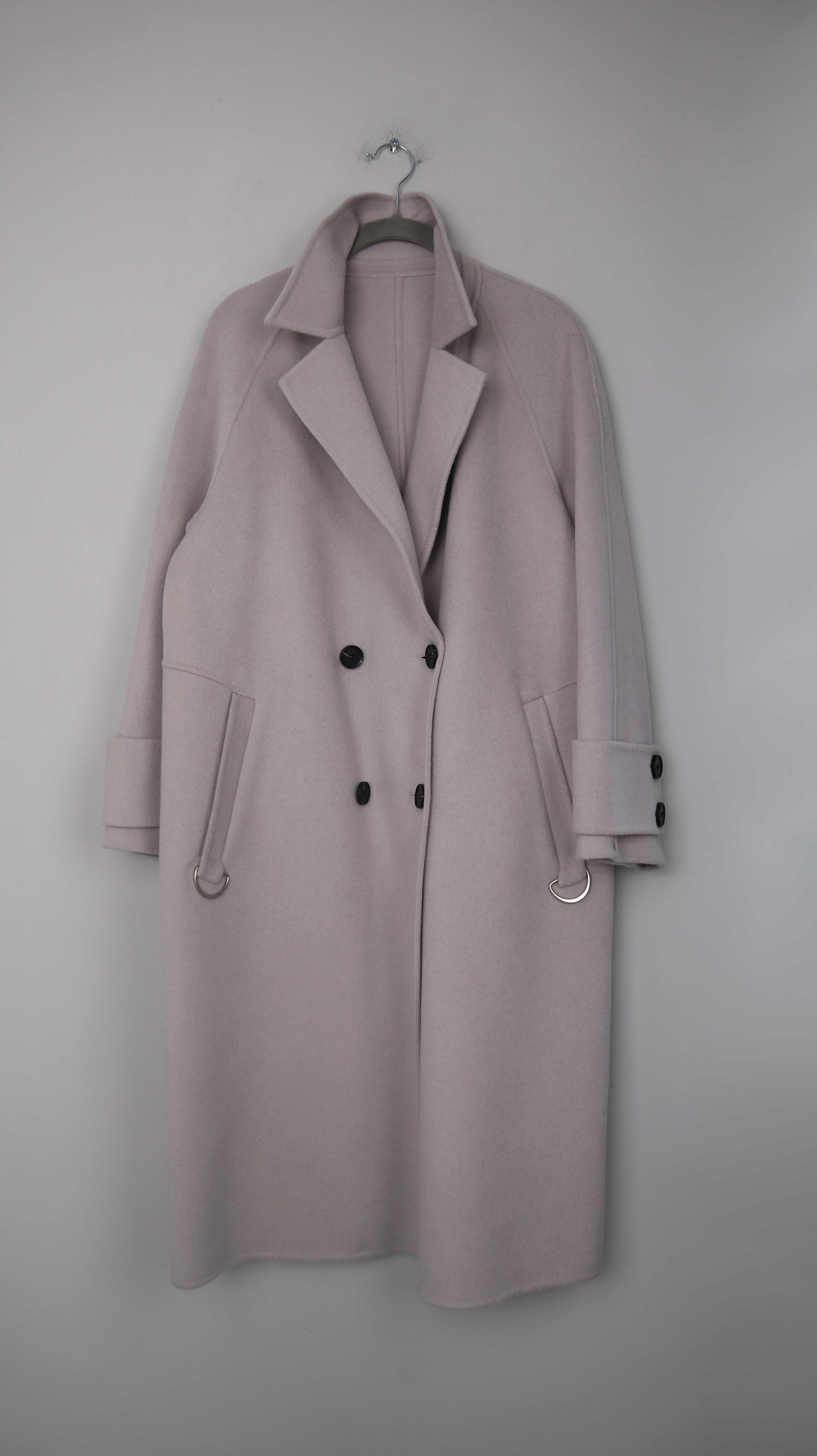 Mantel Cashmeremantel Grau Creme XL Neu Staubmantel 40 L