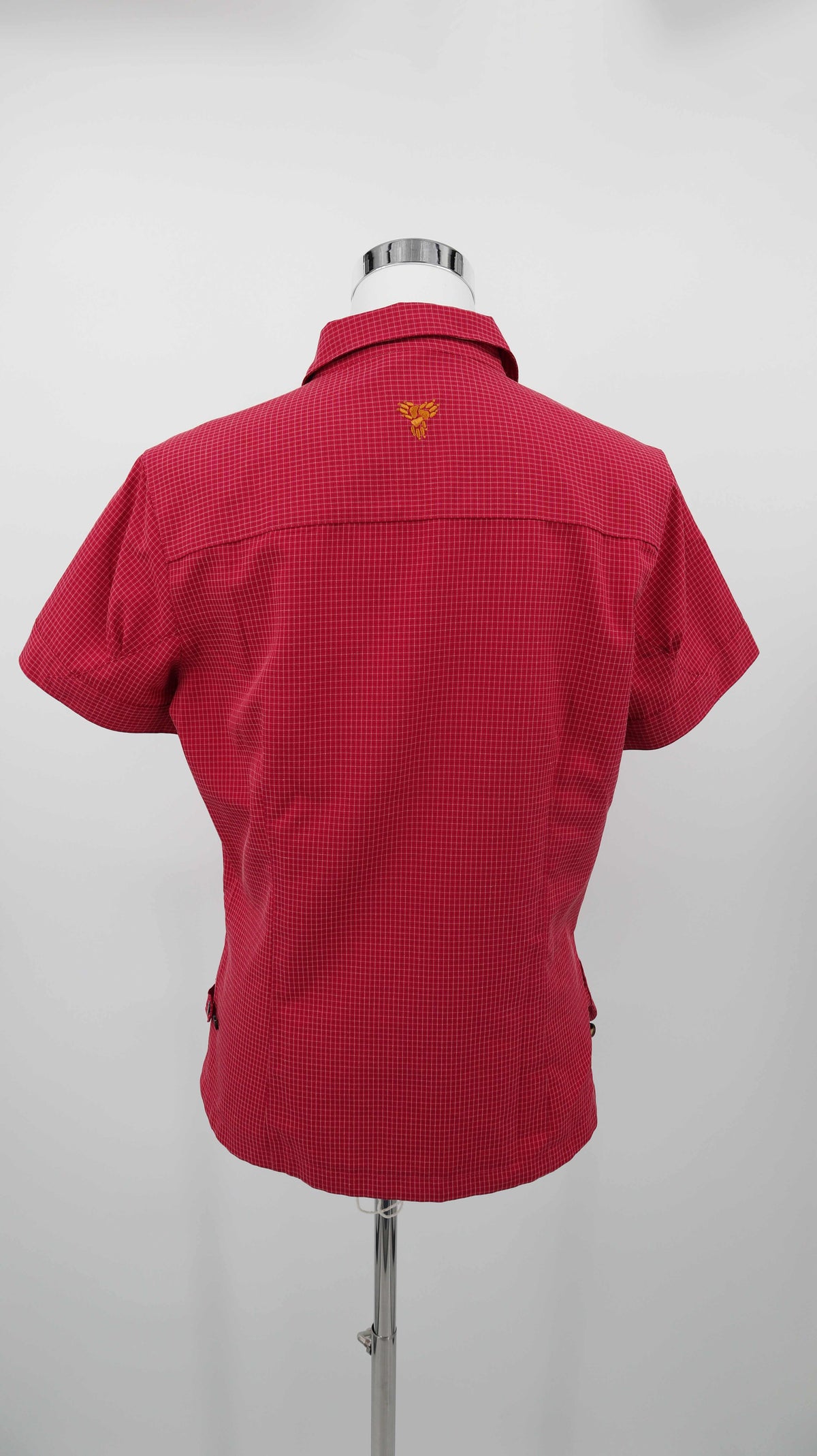 Jack Wolfskin Bluse Hemd Shirt Travel rot 40 L kariert Wanderbluse