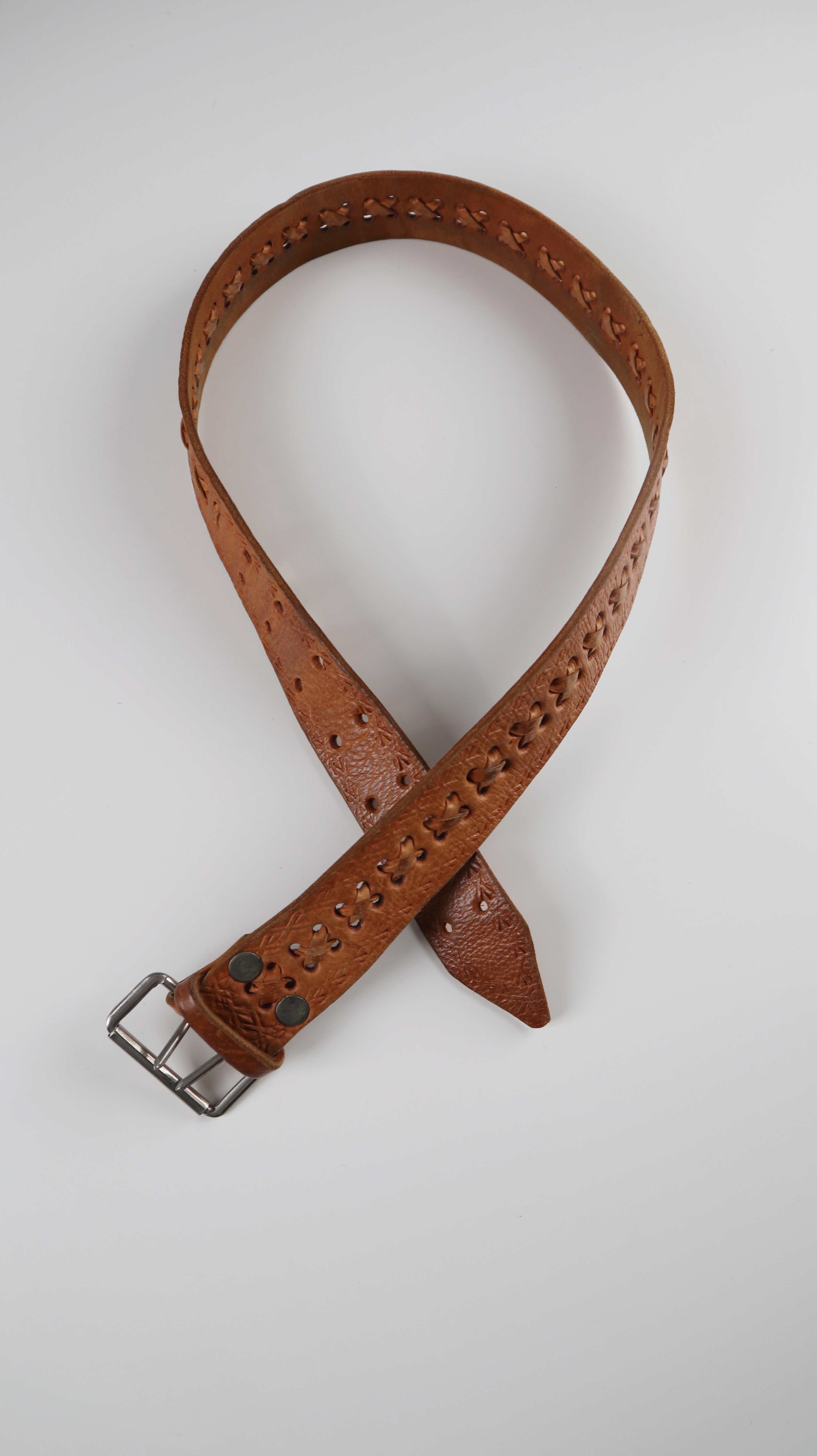 True Vintage Gürtel Braun Ledergürtel Cowboygürtel