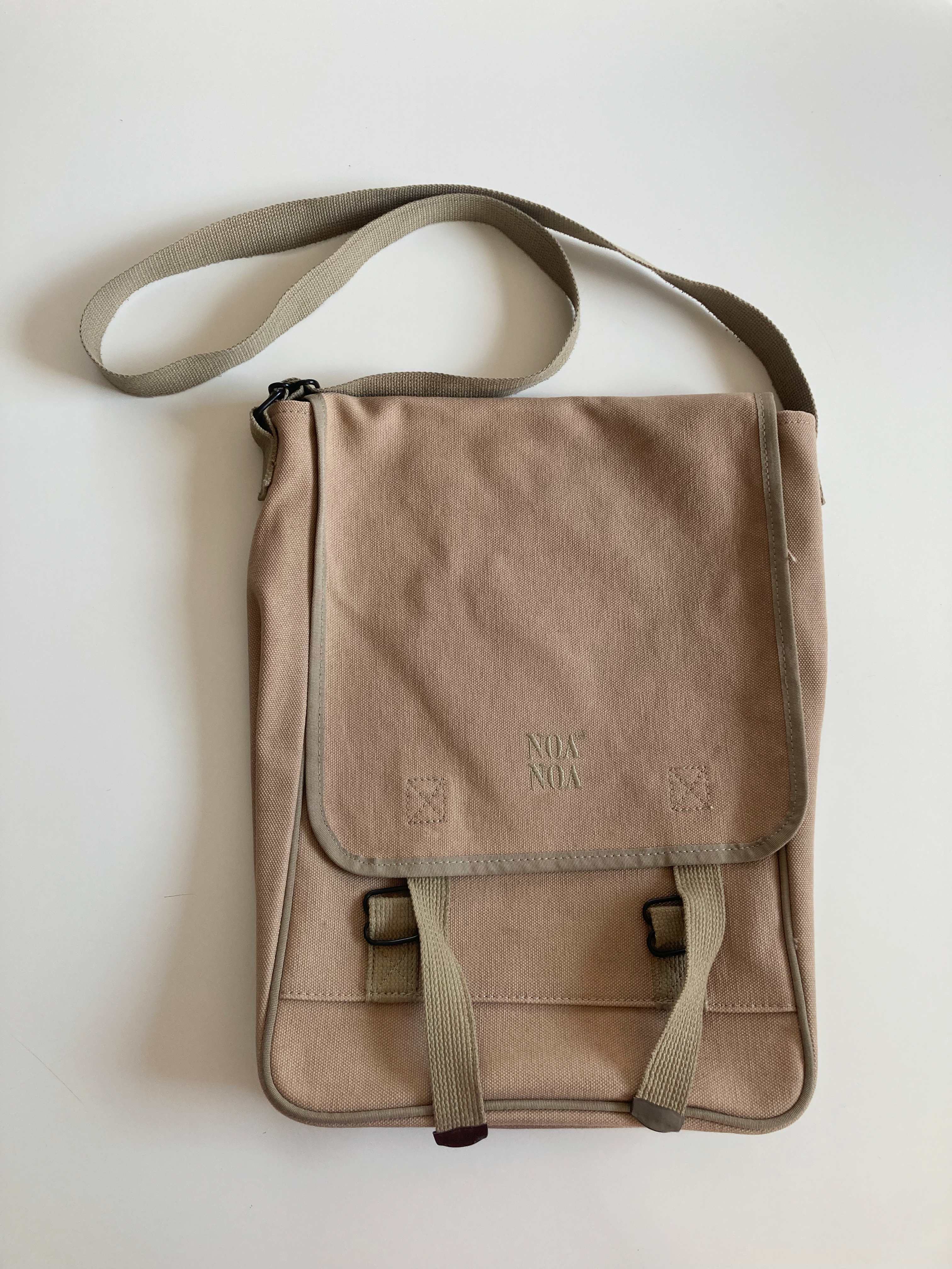 Noa Noa Umhängetasche Tasche Beige Braun Shopper Schultertasche Baumwolle