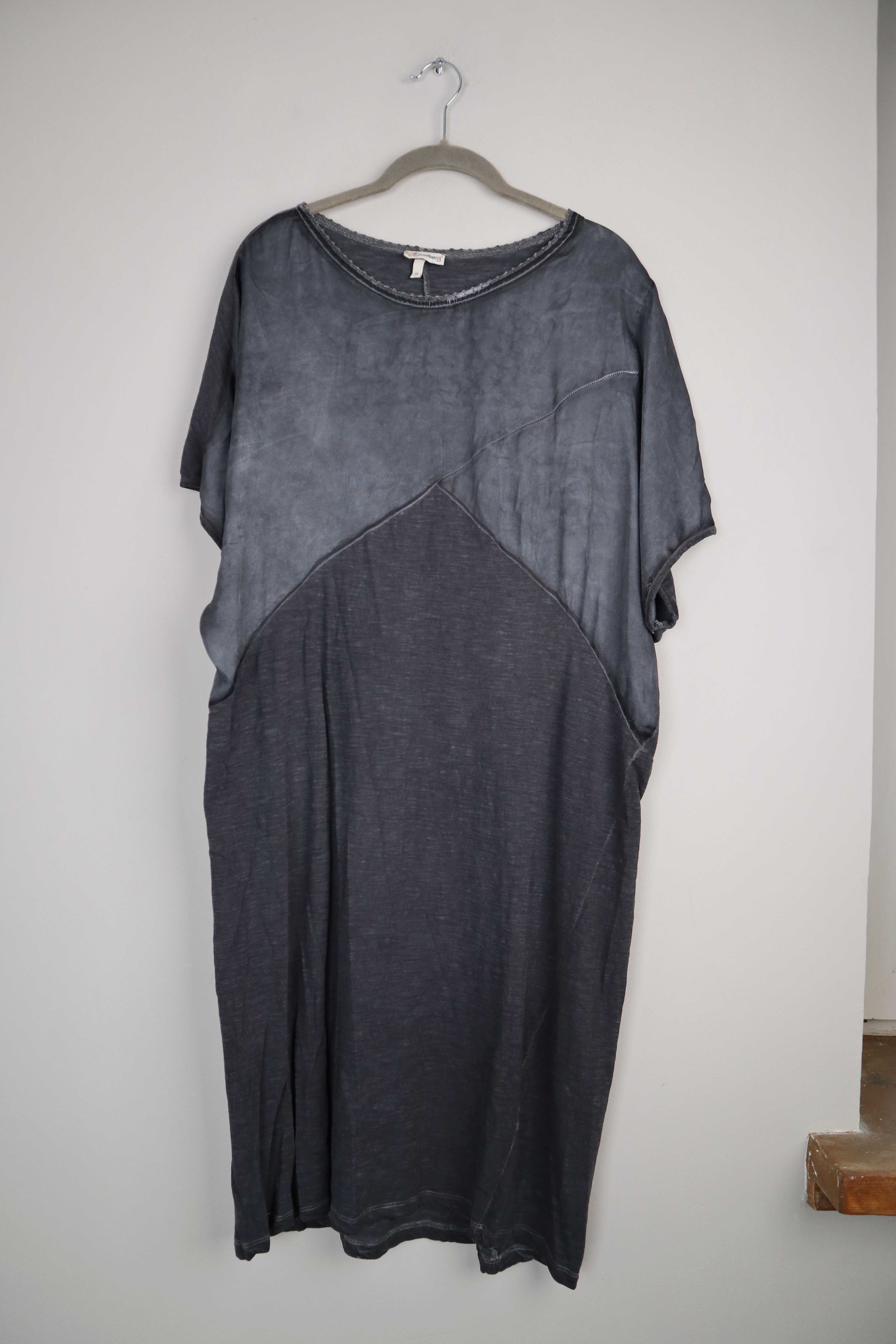 Deerberg Kleid Grau 38 M Midi Midikleid Sommerkleid basic