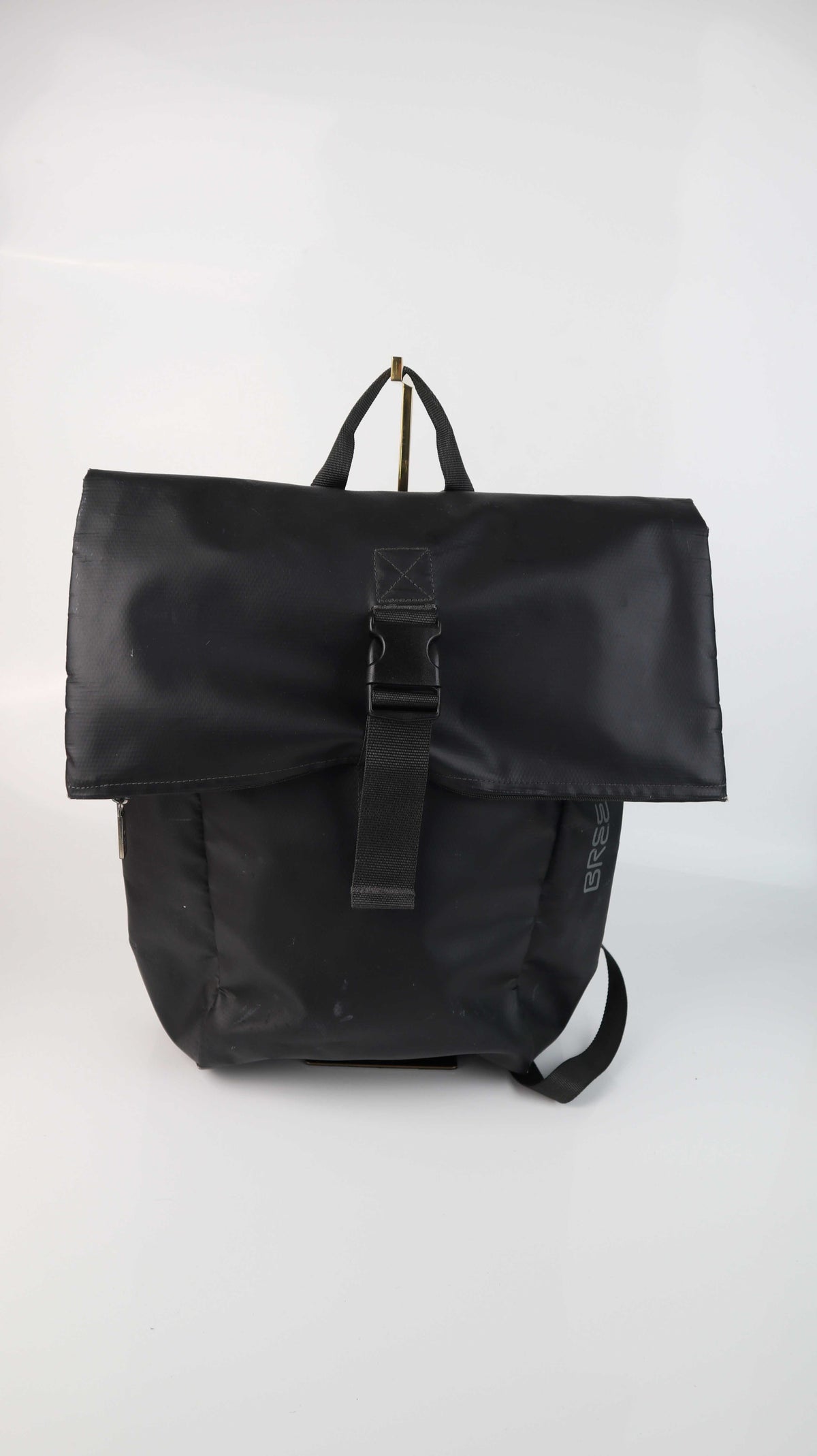 BREE Rucksack Schwarz Kurierrucksack Planenrucksack einfarbig