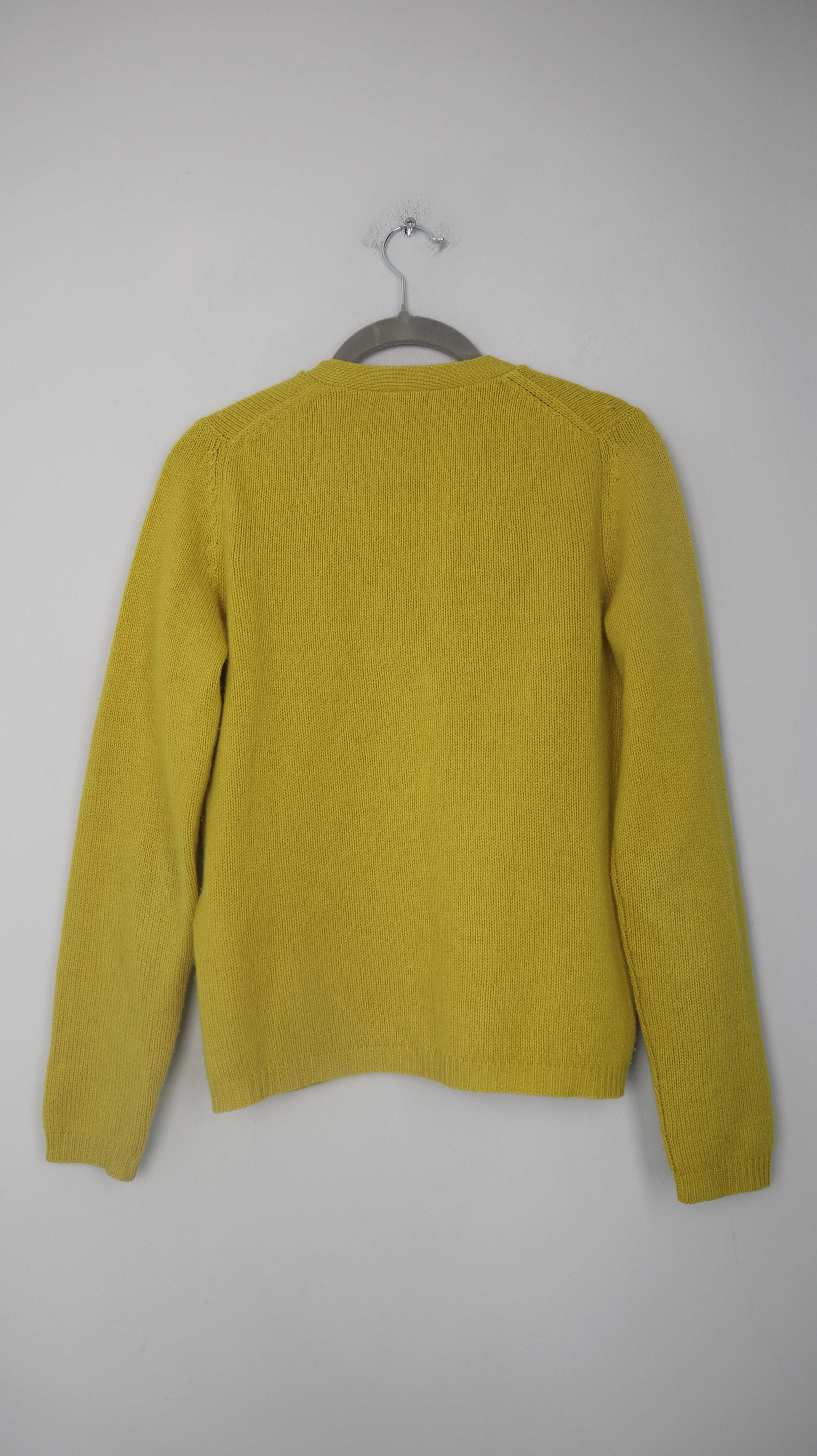 Closed Strickjacke Gelb Cardigan gestrickt Cashmere 38 M Senfgelb