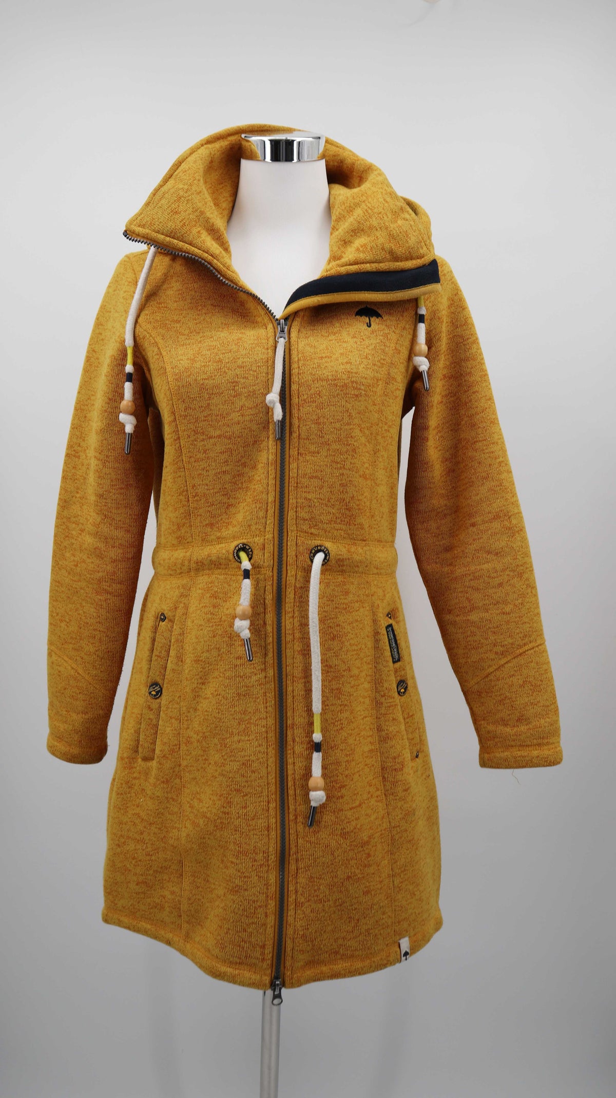 Schmuddelwedda Jacke Mantel Gelb 38 M Parka Senfgelb