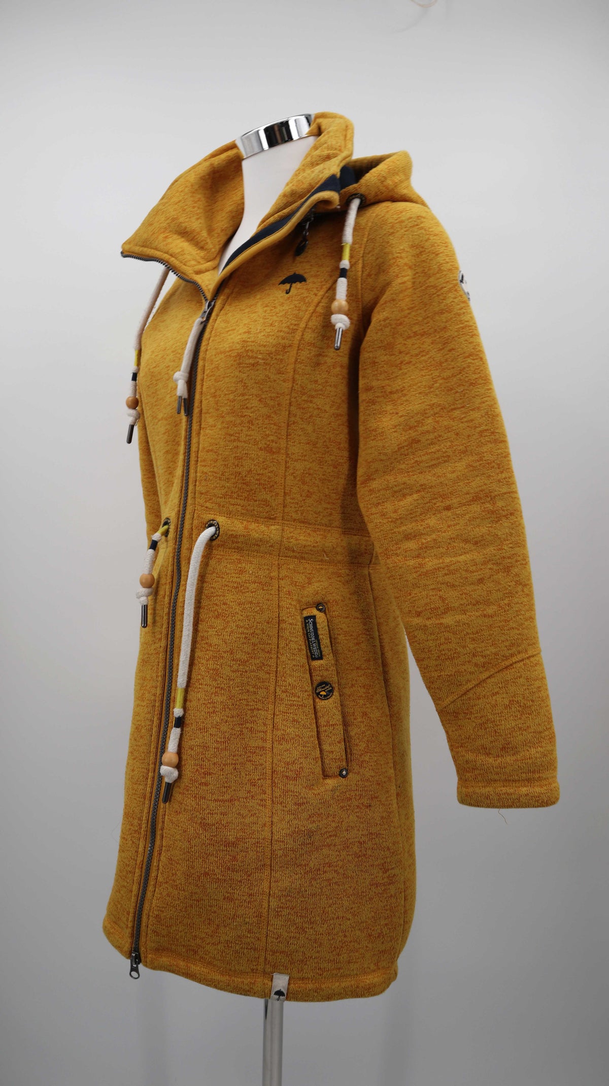 Schmuddelwedda Jacke Mantel Gelb 38 M Parka Senfgelb