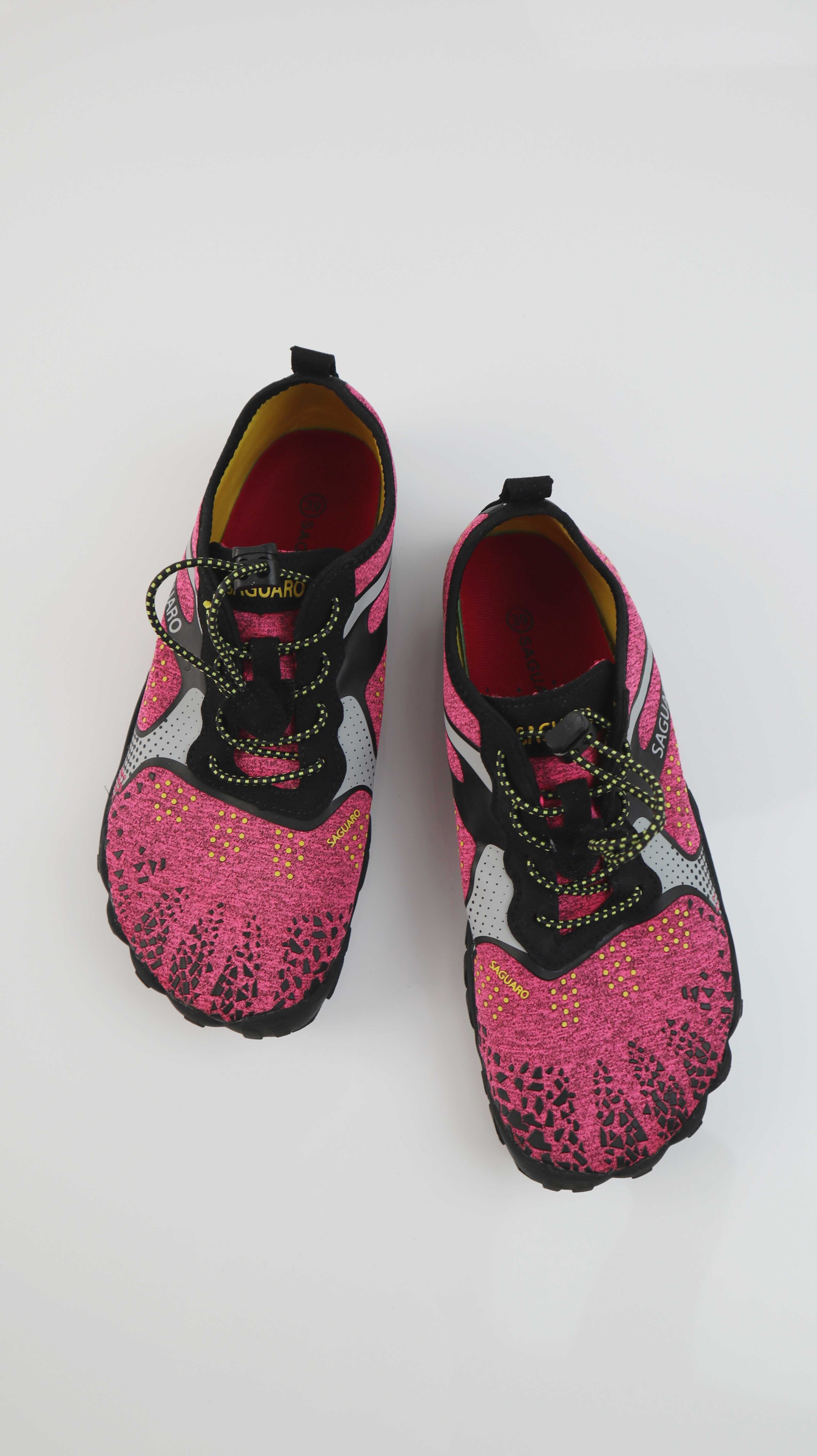 Saguaro Barfußschuhe 39 schwarz Pink Slipper Halbschuhe