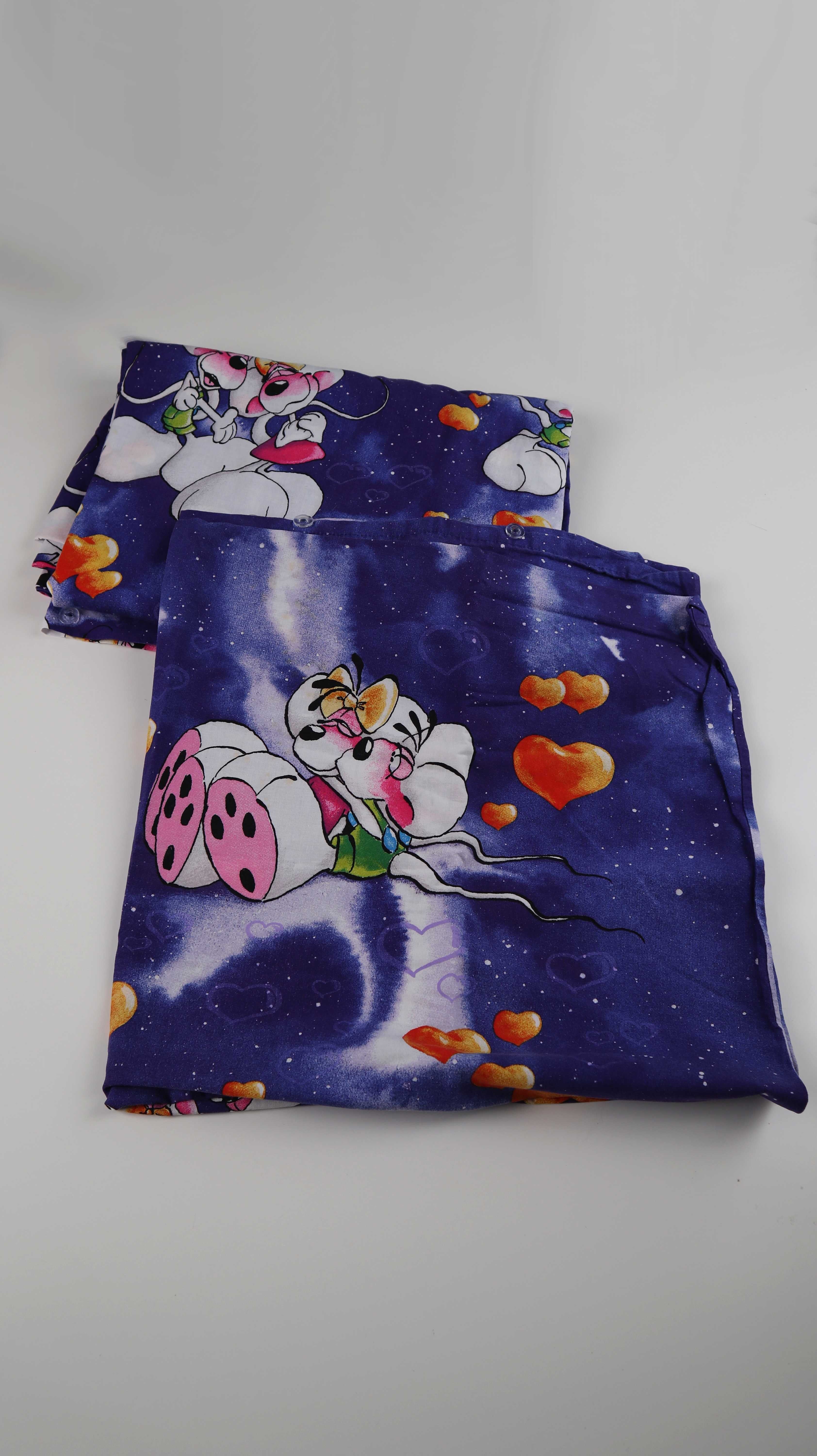 Diddl Bettwäsche Blau Einzelbett Bettbezug 90s Nostalgie 1990
