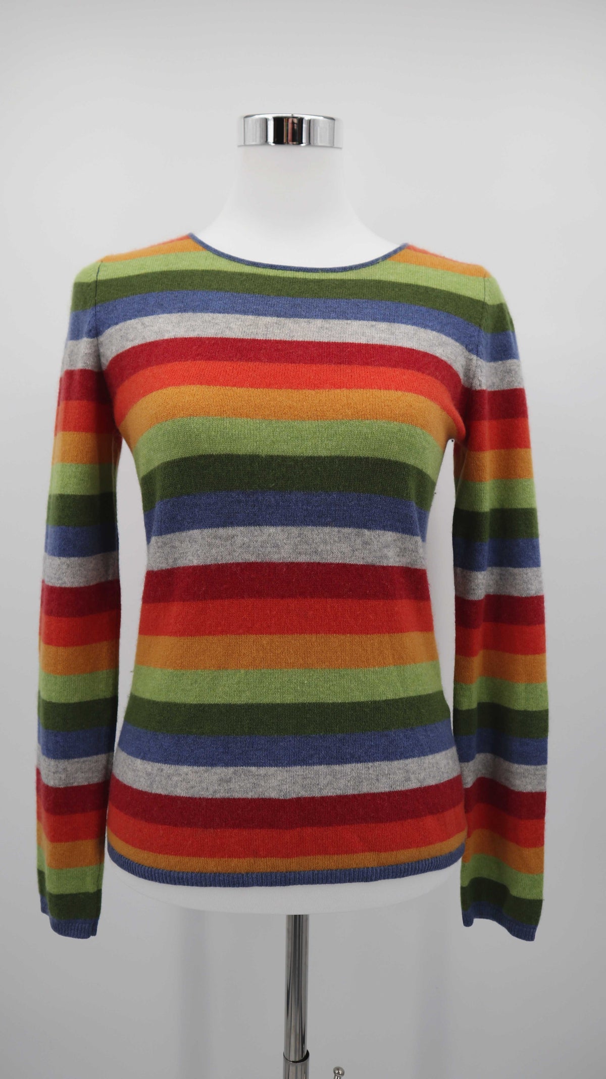 AC Merino Cashmere Pullover bunt gestreift 36 S Wolle Cashmere