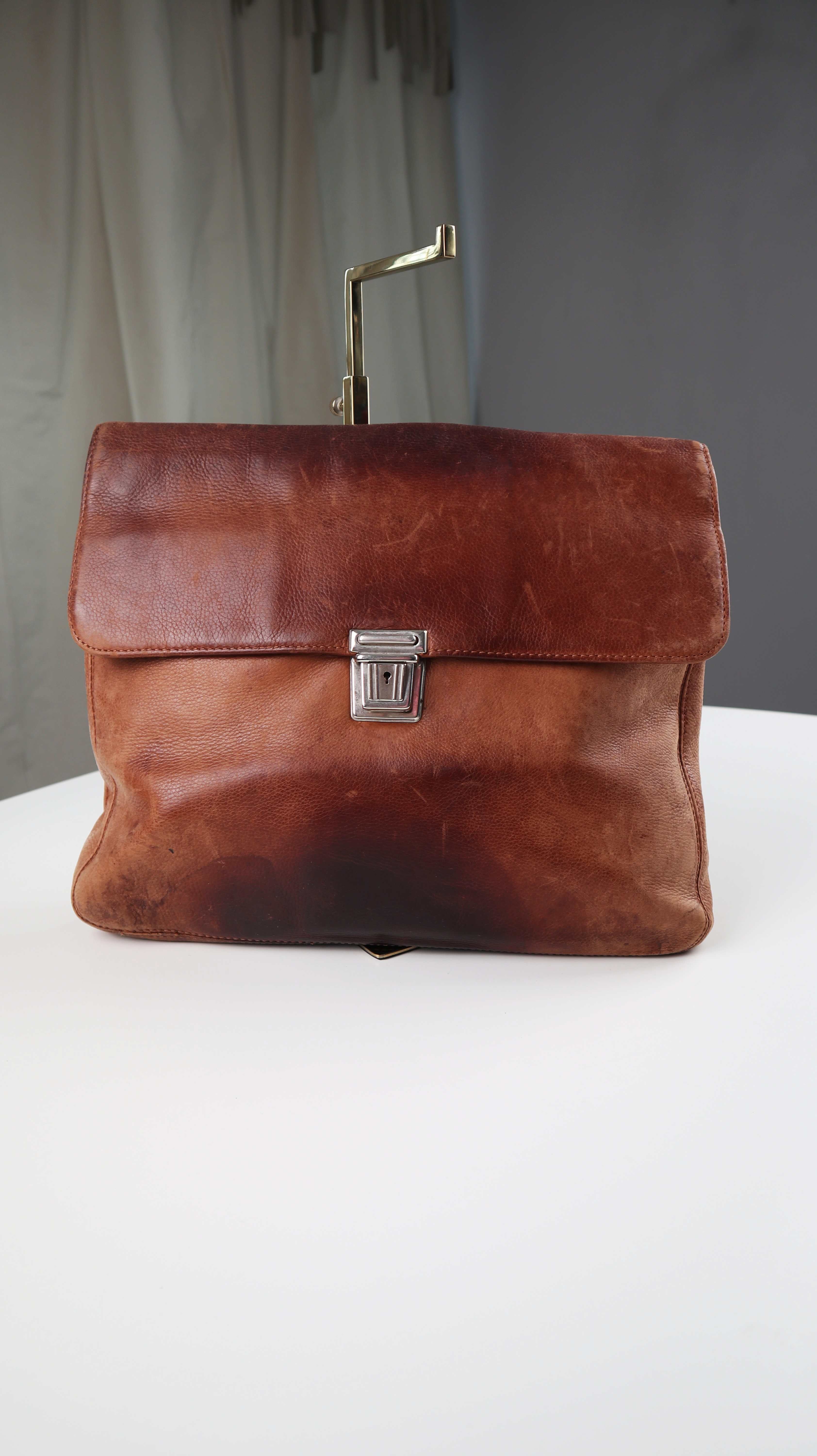 Ledertasche Aktentasche true Vintage braun Laptoptasche Laptopcase