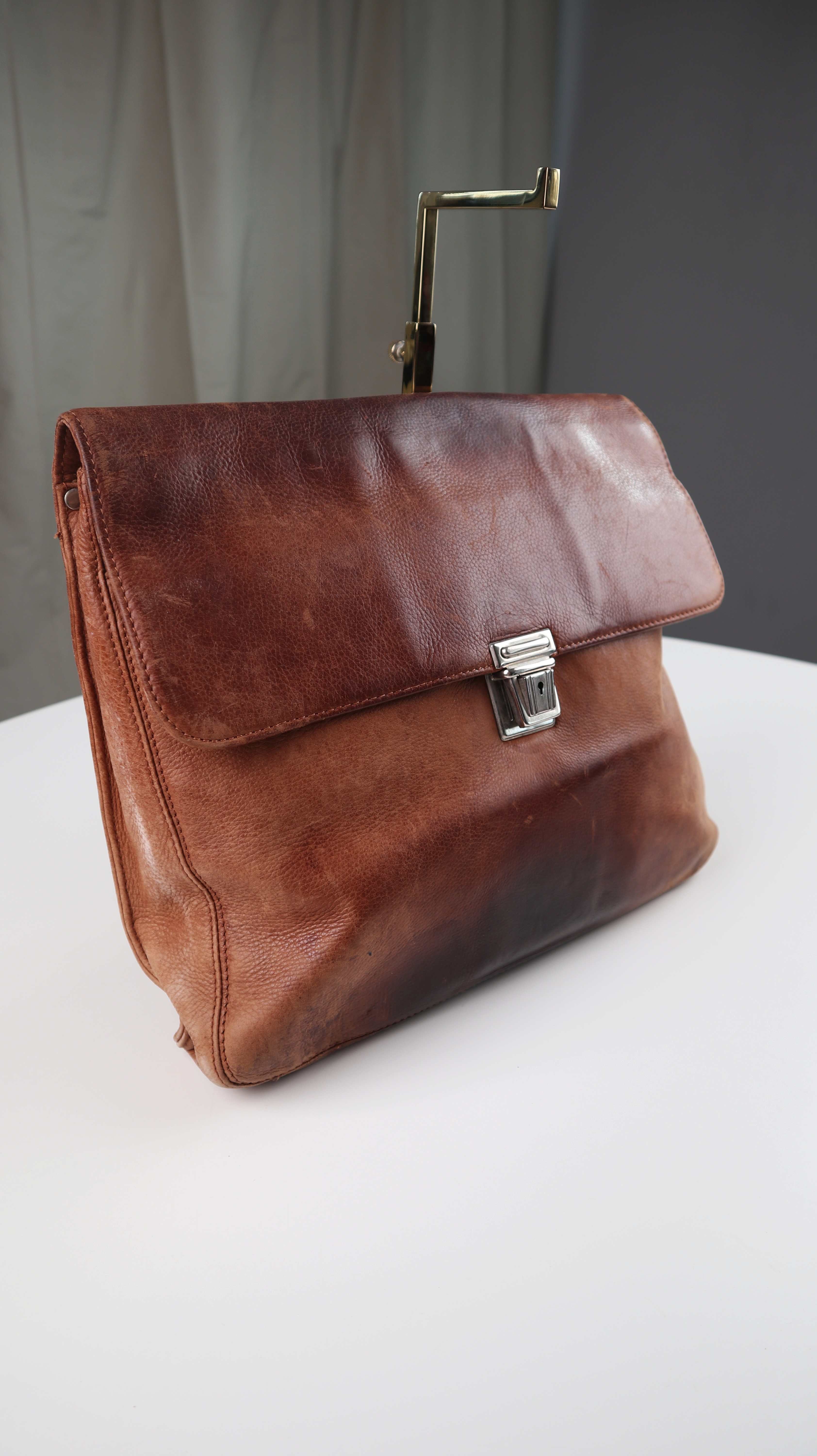 Ledertasche Aktentasche true Vintage braun Laptoptasche Laptopcase